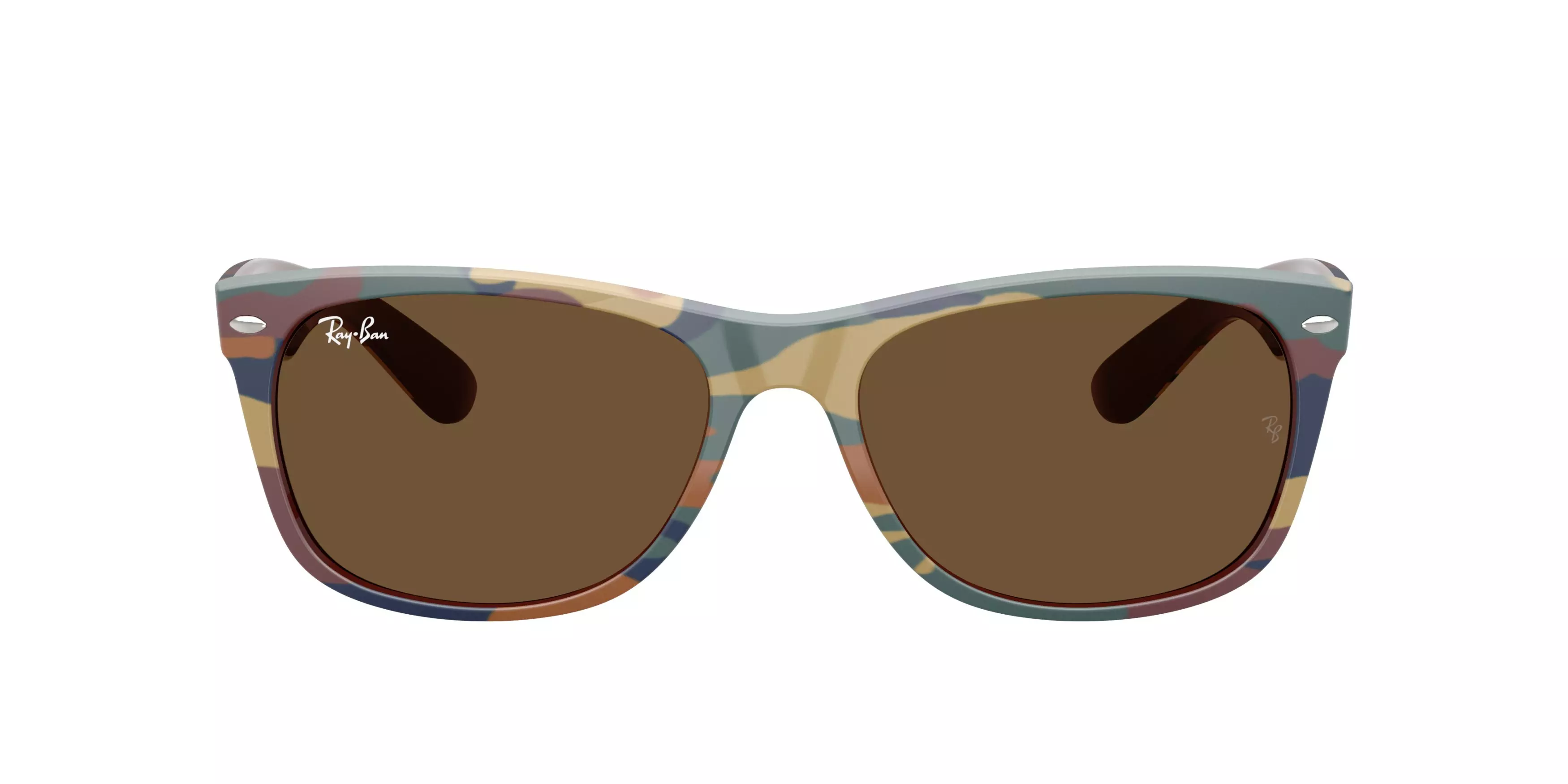 Ray-Ban New Wayfarer Classic Brown Sunglasses - Camo - CAMO/BROWN