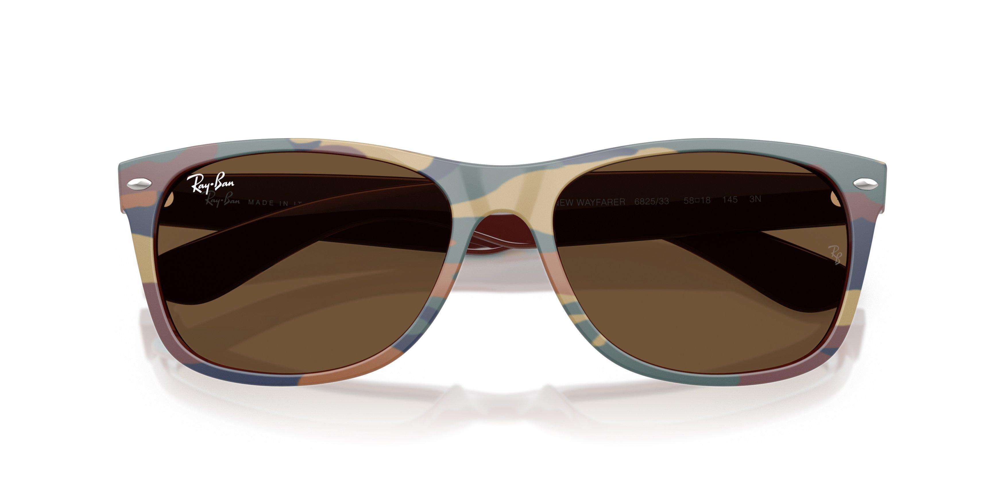 Ray-Ban New Wayfarer Classic Brown Sunglasses - Camo - CAMO/BROWN Thumbnail View 5
