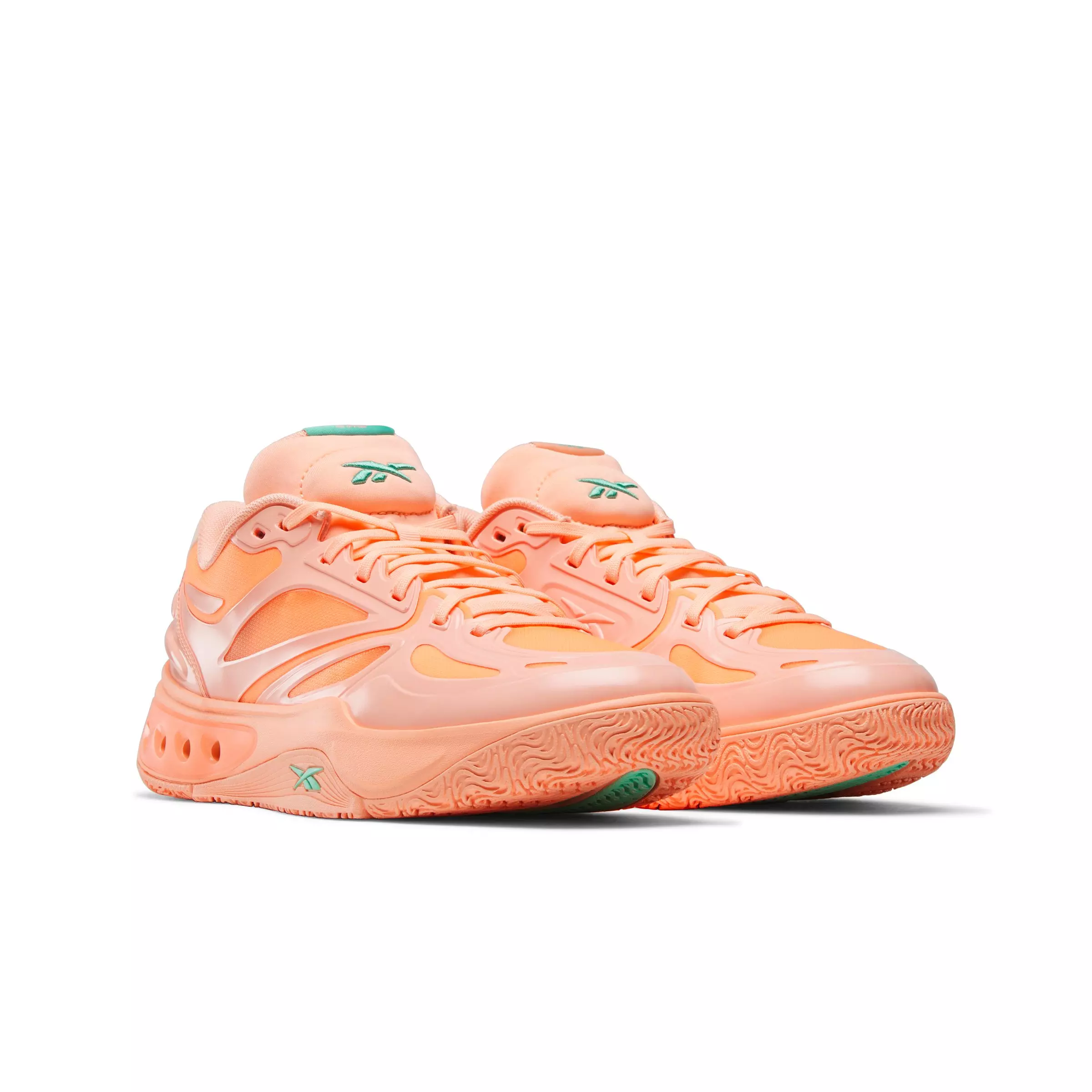 Reebok Engine A "Orange/Light Orange/Green" Men's Basketball Shoe - ORANGE/LT ORANGE/GREEN