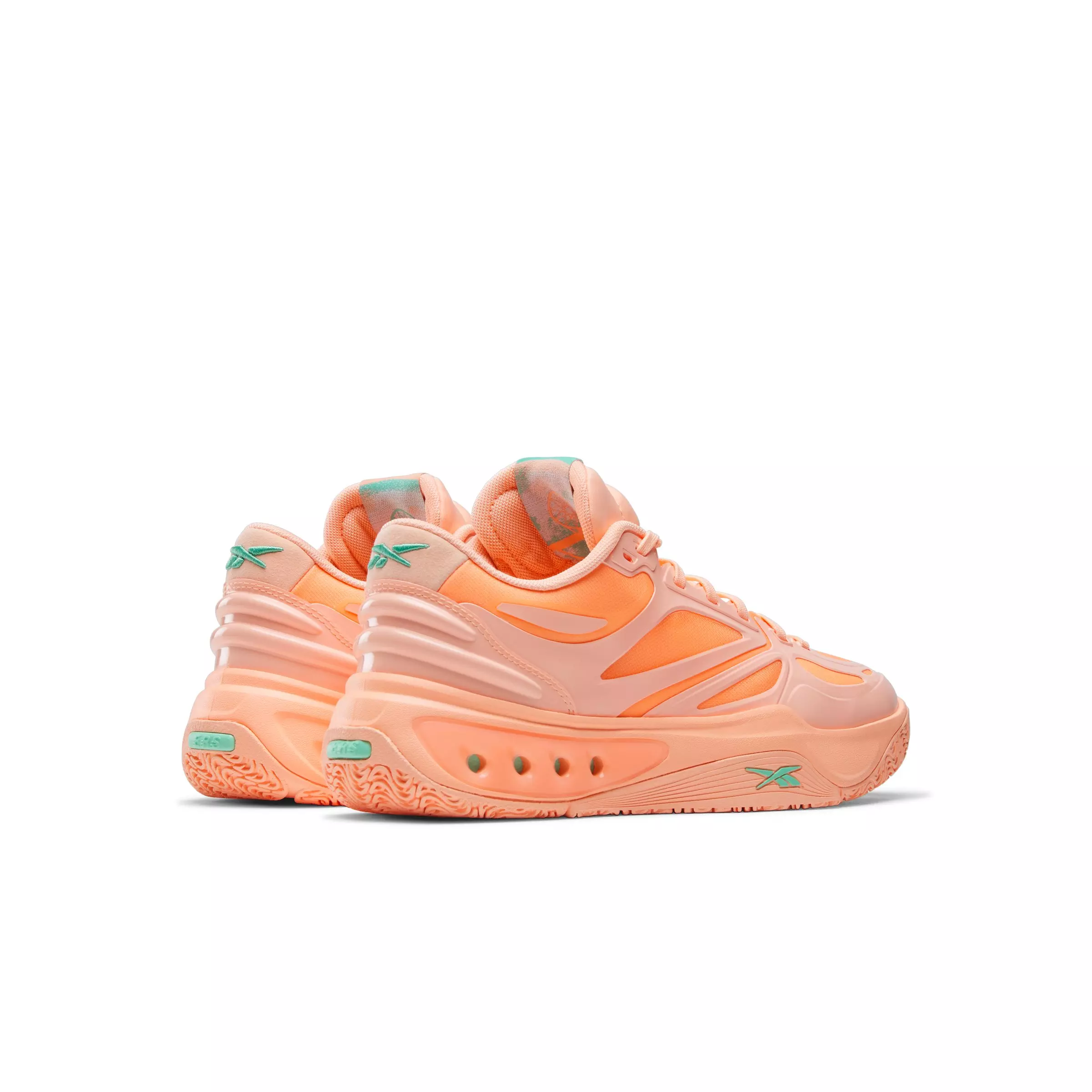 Reebok Engine A "Orange/Light Orange/Green" Men's Basketball Shoe - ORANGE/LT ORANGE/GREEN