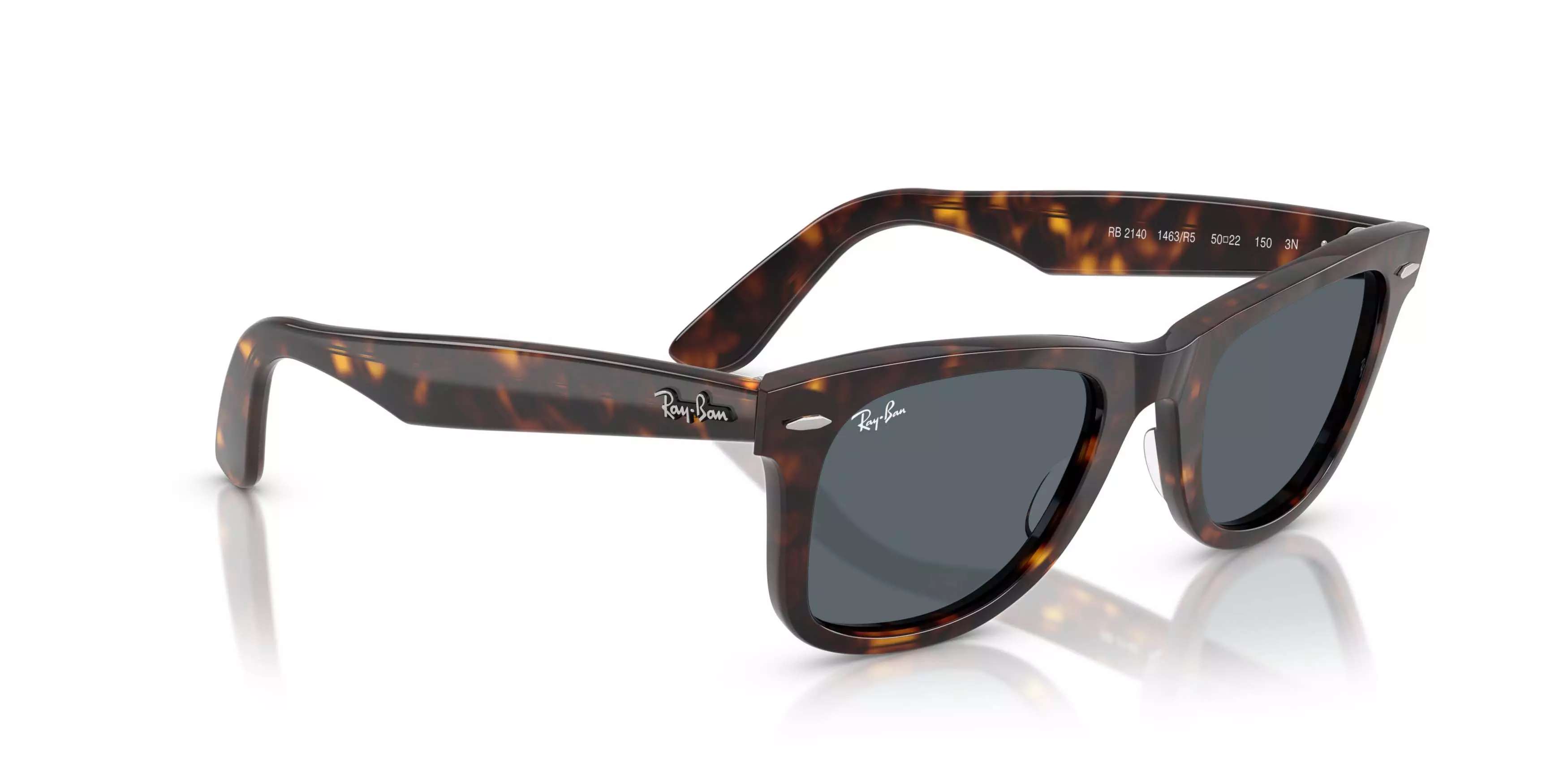 Ray-Ban Original Wayfarer Classic Dark Blue Sunglasses - Havana - BROWN/DARK BLUE