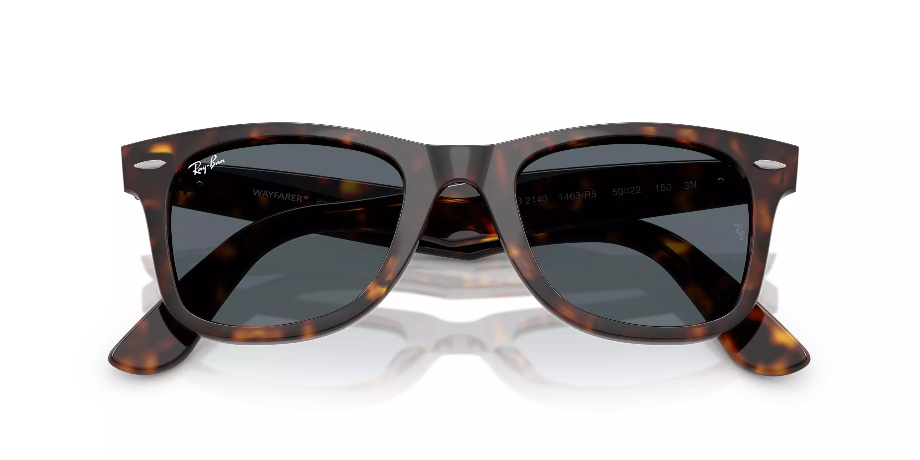 Ray-Ban Original Wayfarer Classic Dark Blue Sunglasses - Havana - BROWN/DARK BLUE