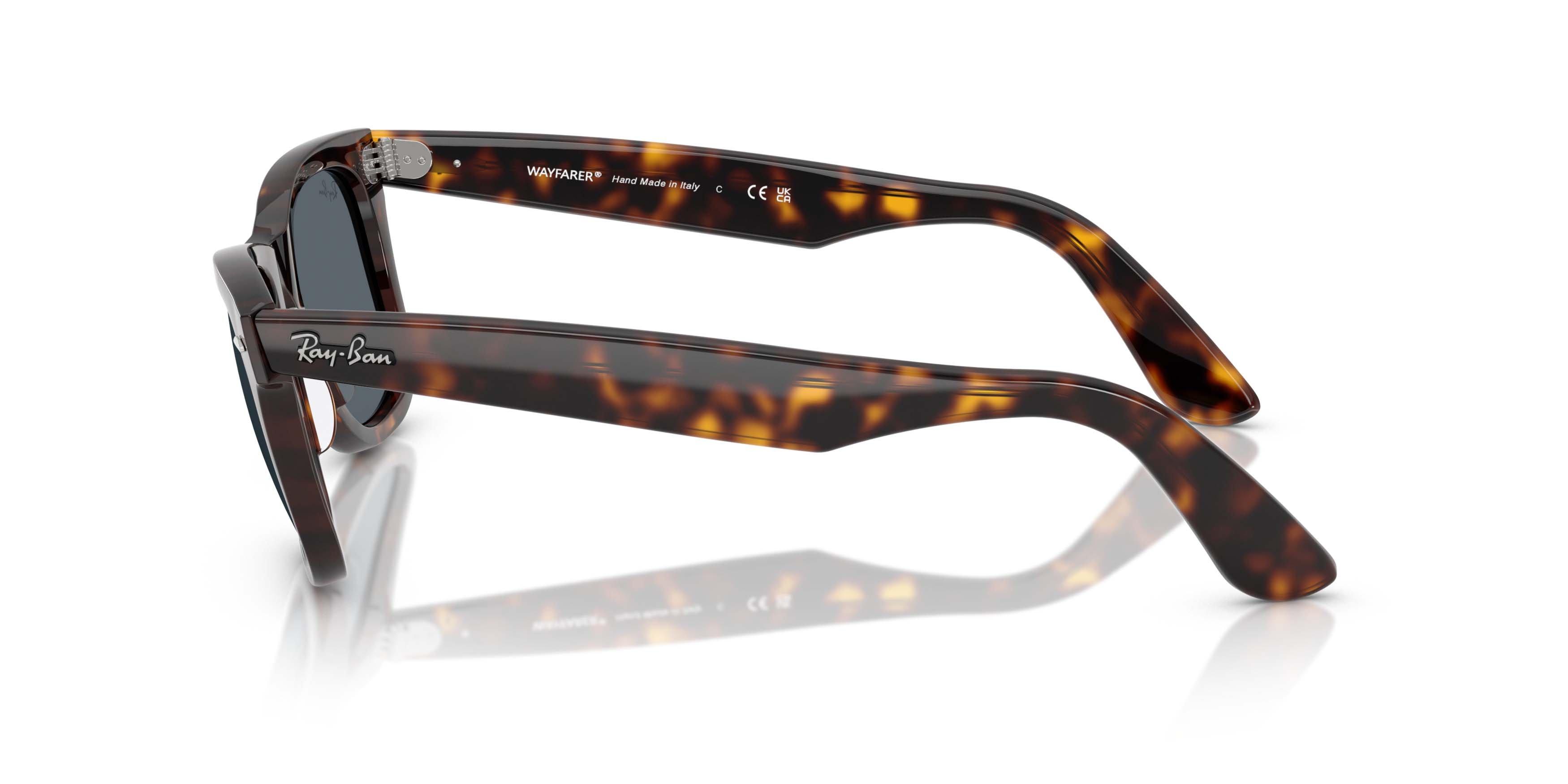 Ray-Ban Original Wayfarer Classic Dark Blue Sunglasses - Havana - BROWN/DARK BLUE