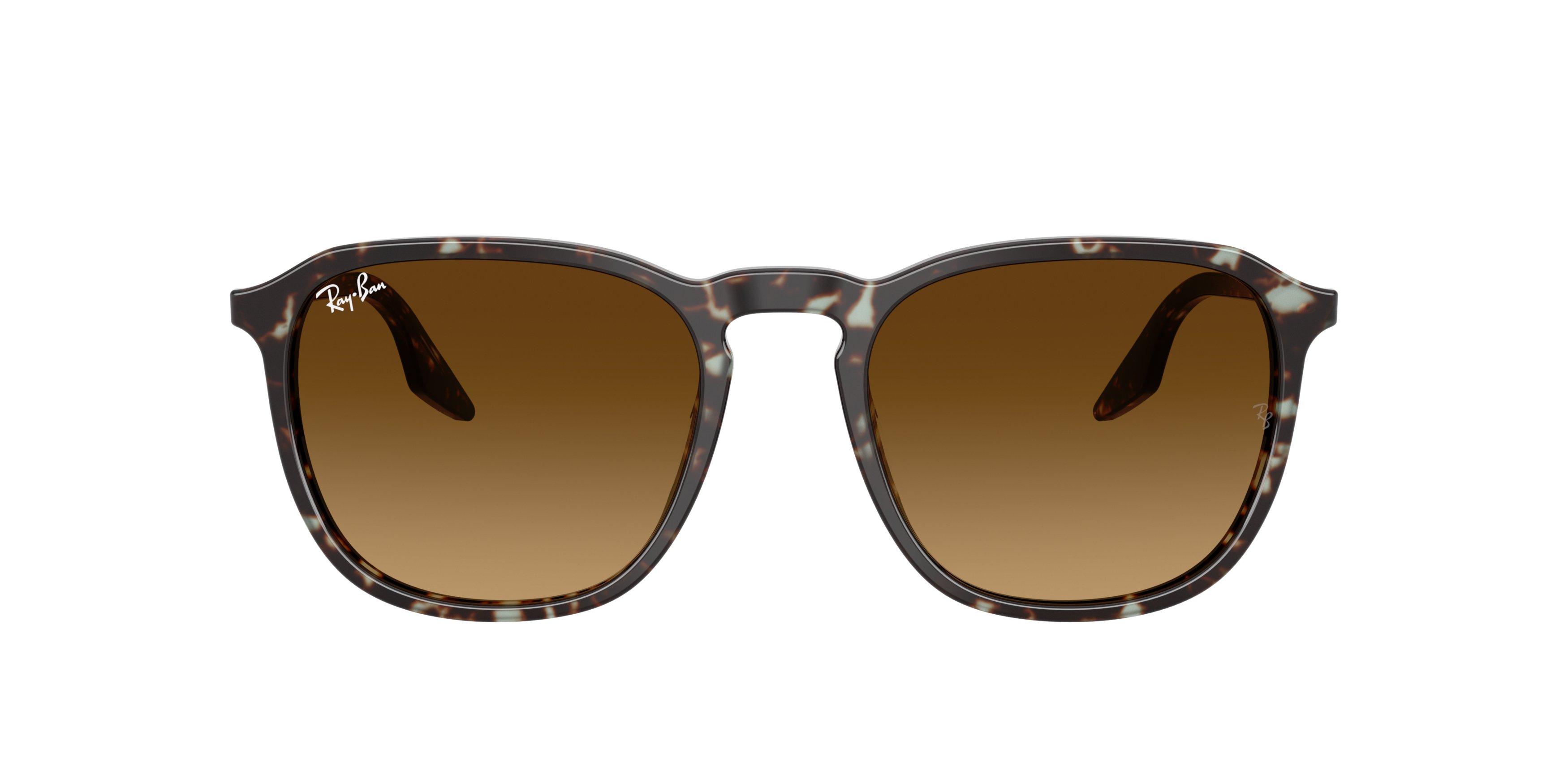 Ray-Ban RB2203 Brown Gradient Sunglasses - Yellow Turtle - BROWN Thumbnail View 3