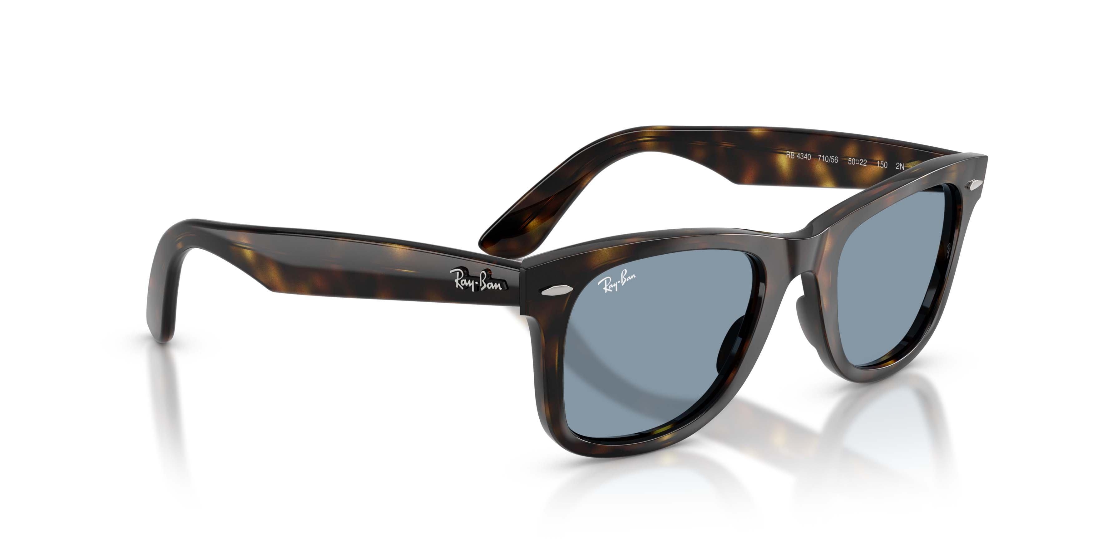 Ray-Ban Wayfarer Ease Blue Sunglasses - Havana - BROWN/BLUE