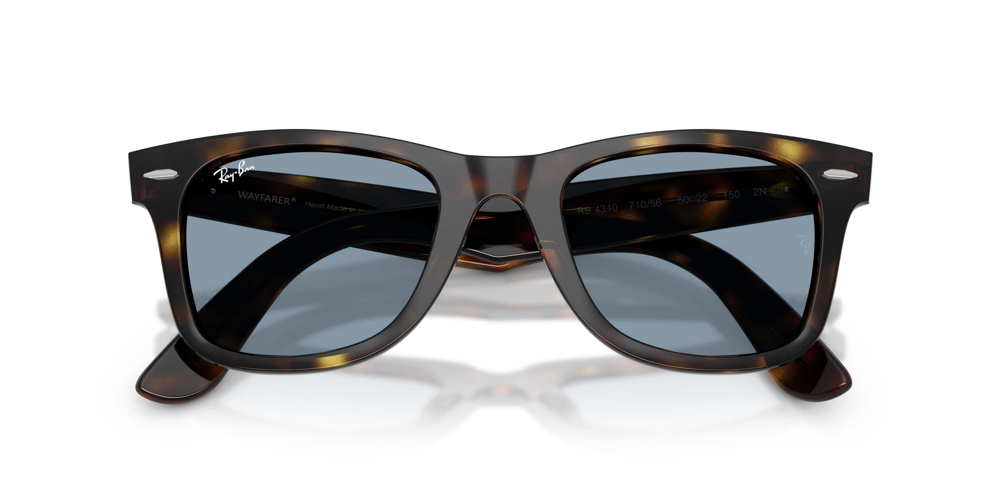 Ray-Ban Wayfarer Ease Blue Sunglasses - Havana - BROWN/BLUE