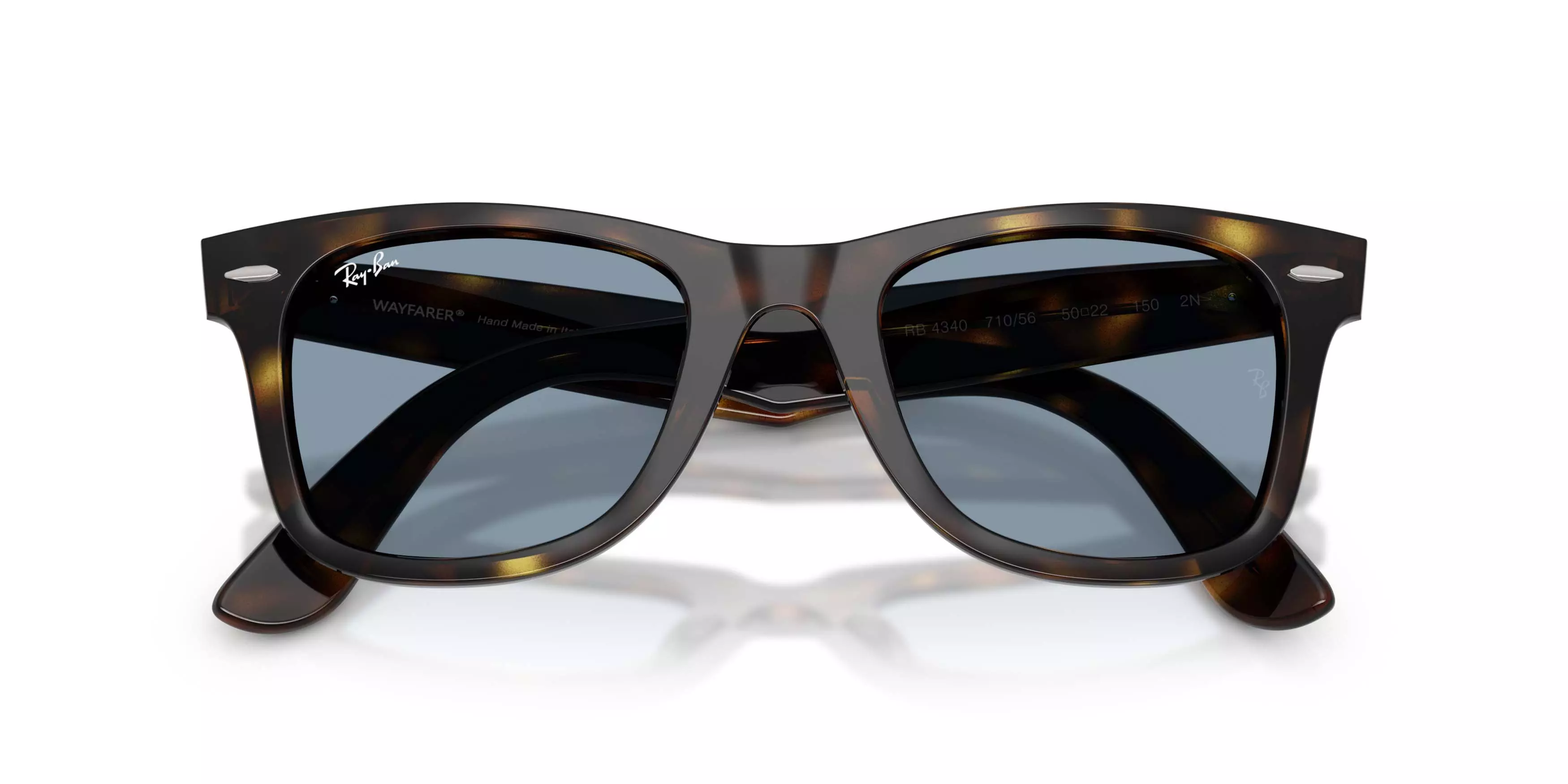 Ray-Ban Wayfarer Ease Blue Sunglasses - Havana - BROWN/BLUE