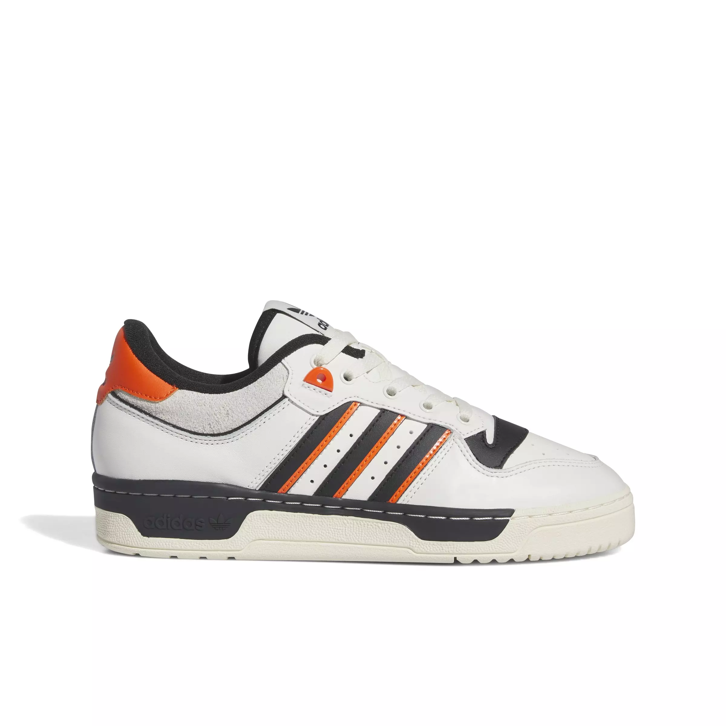 adidas Rivalry 86 Low "Cloud White/Core Black/Semi Impact Orange" Men's Shoe - WHITE/BLACK/ORANGE