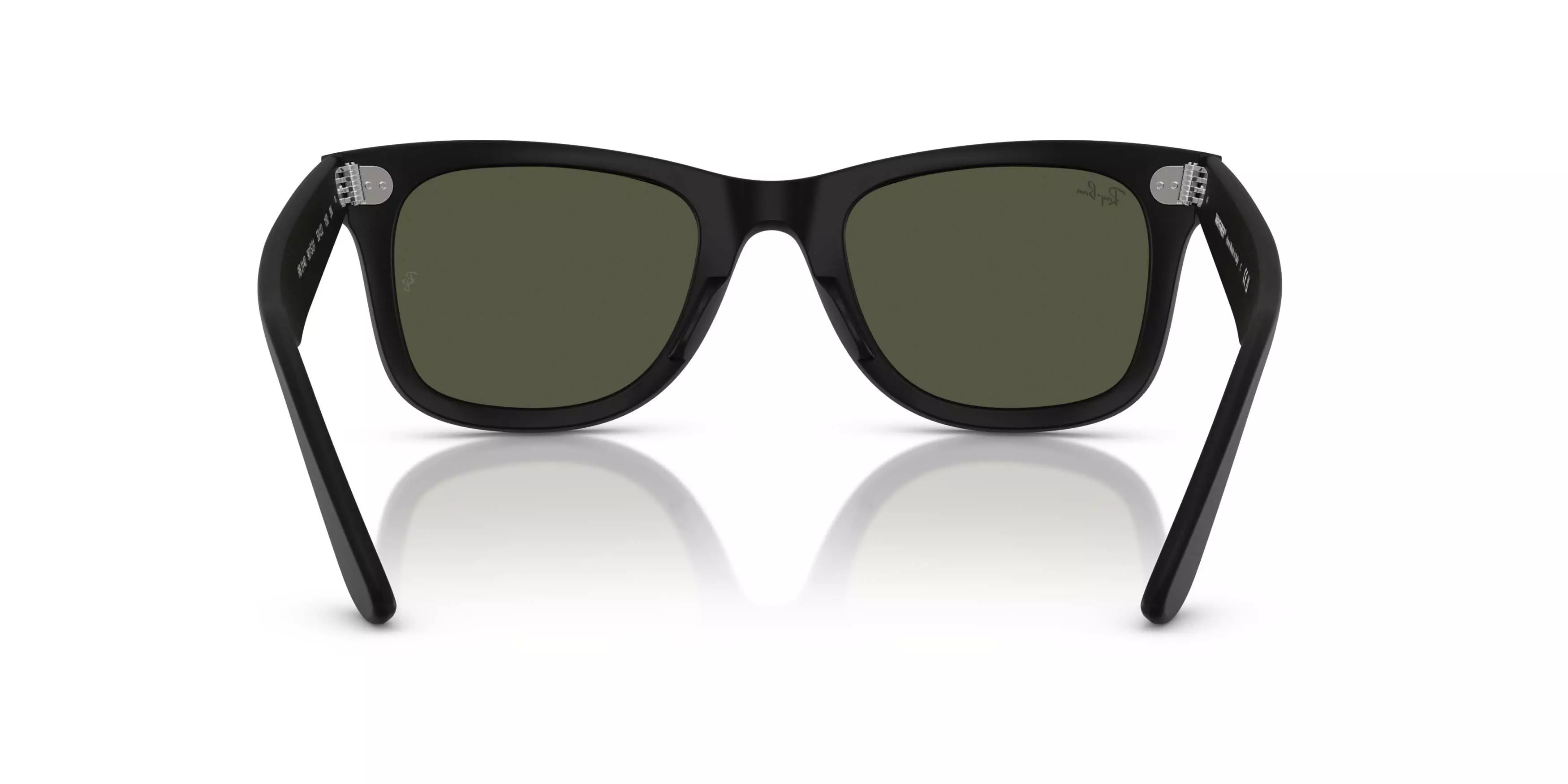 Ray-Ban Original Wayfarer Classic Crystal Green Sunglasses - Matte Black - BLACK/GREEN