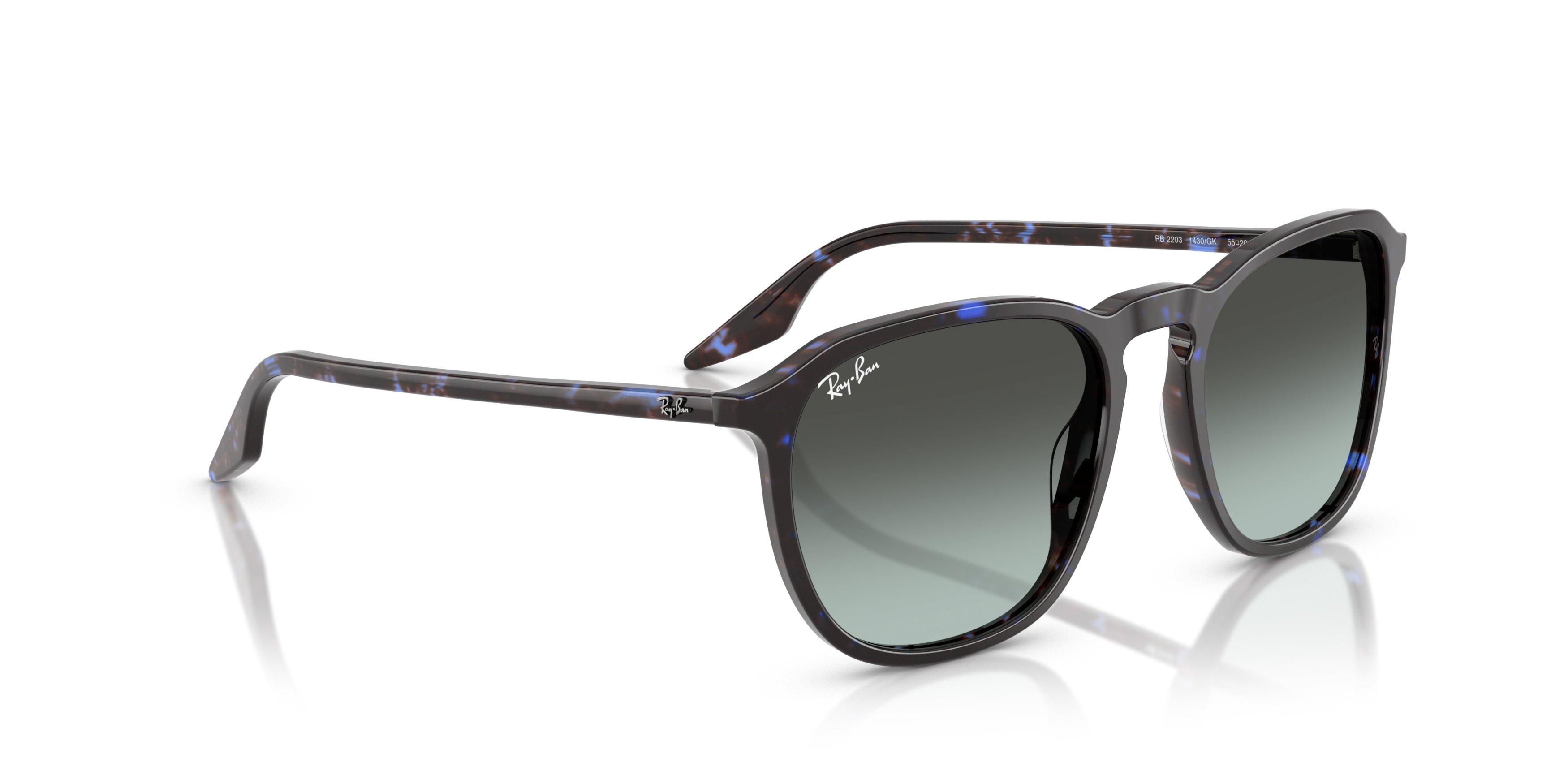 Ray-Ban RB2203 Grey Gradient Sunglasses - Blue Turtle - BROWN Thumbnail View 4