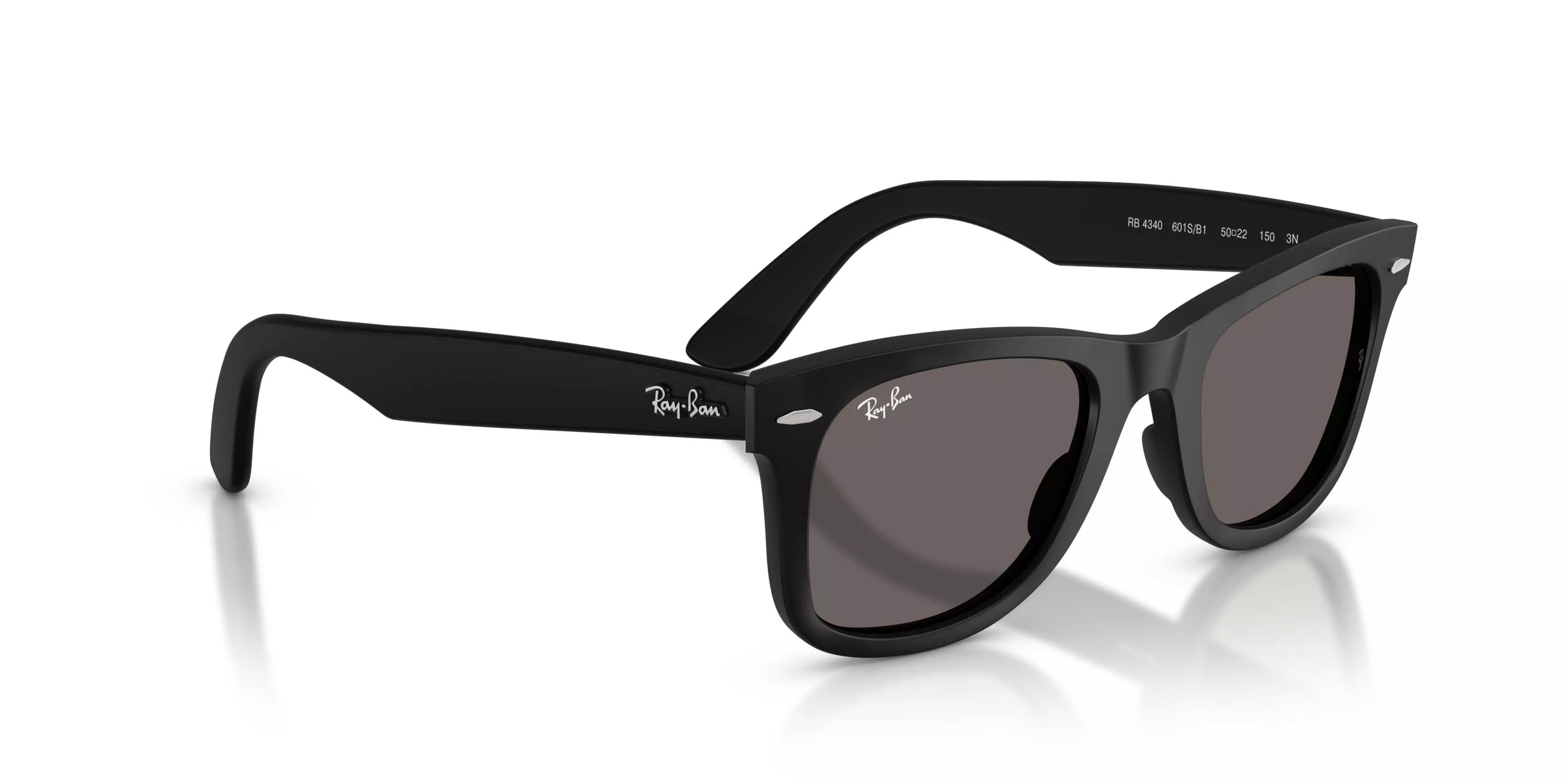 Ray-Ban Wayfarer Ease Dark Grey Sunglasses - Matte Black - BLACK/GREY