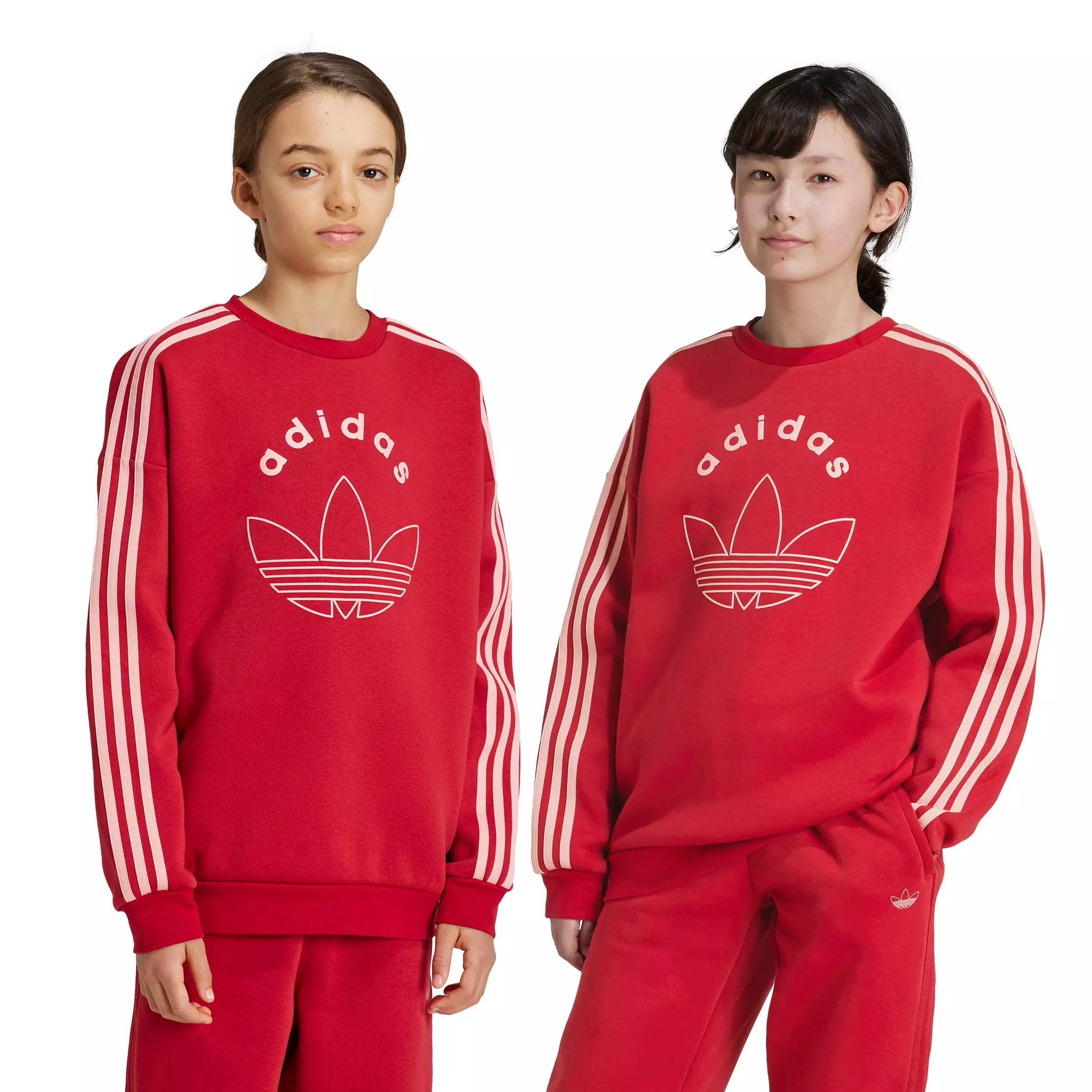 adidas Originals Big Kids' Graphic Crewneck Sweatshirt - Red - RED