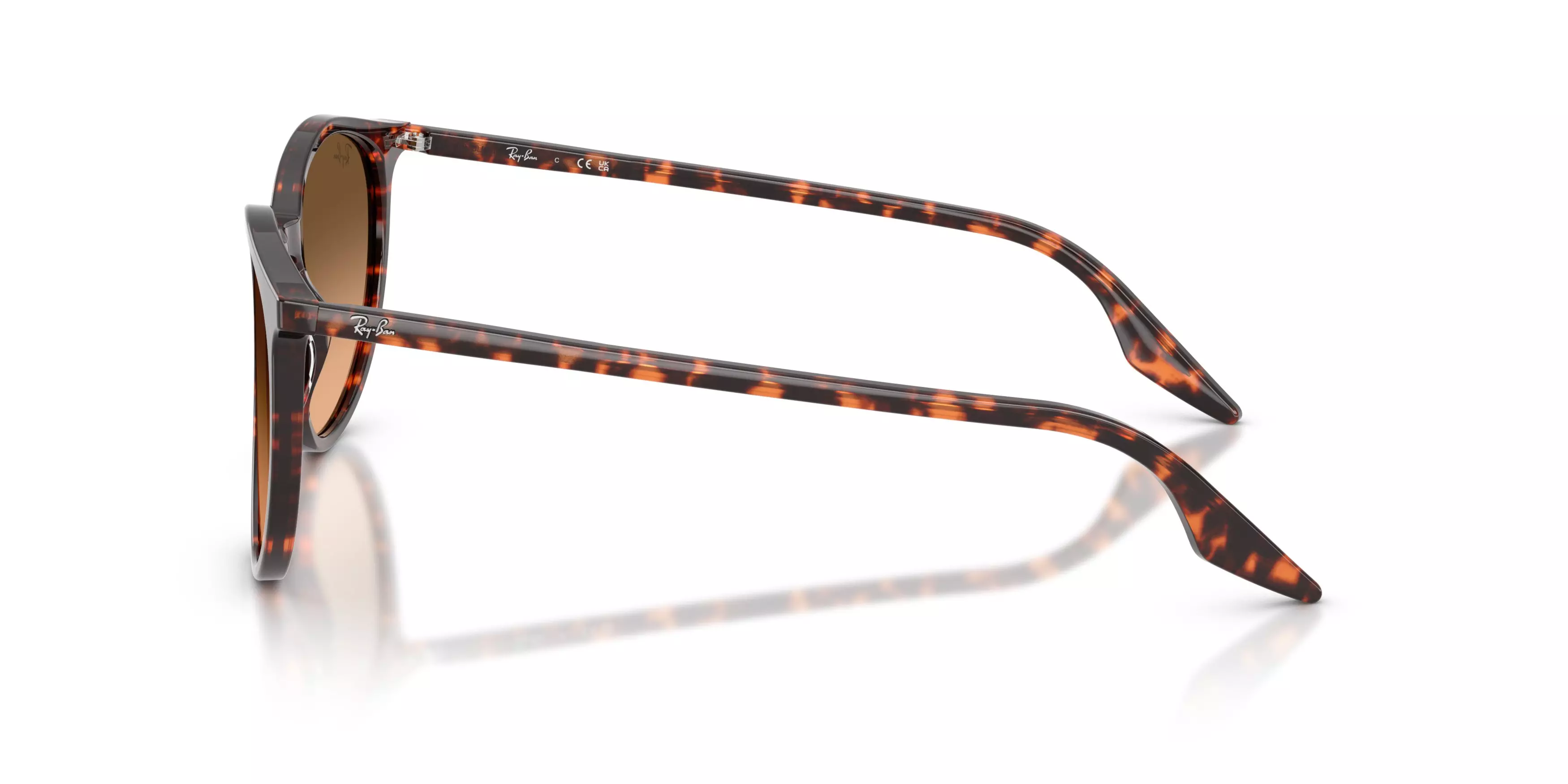 Ray-Ban RB2204 Brown Gradient Sunglasses - Red Turtle - BROWN