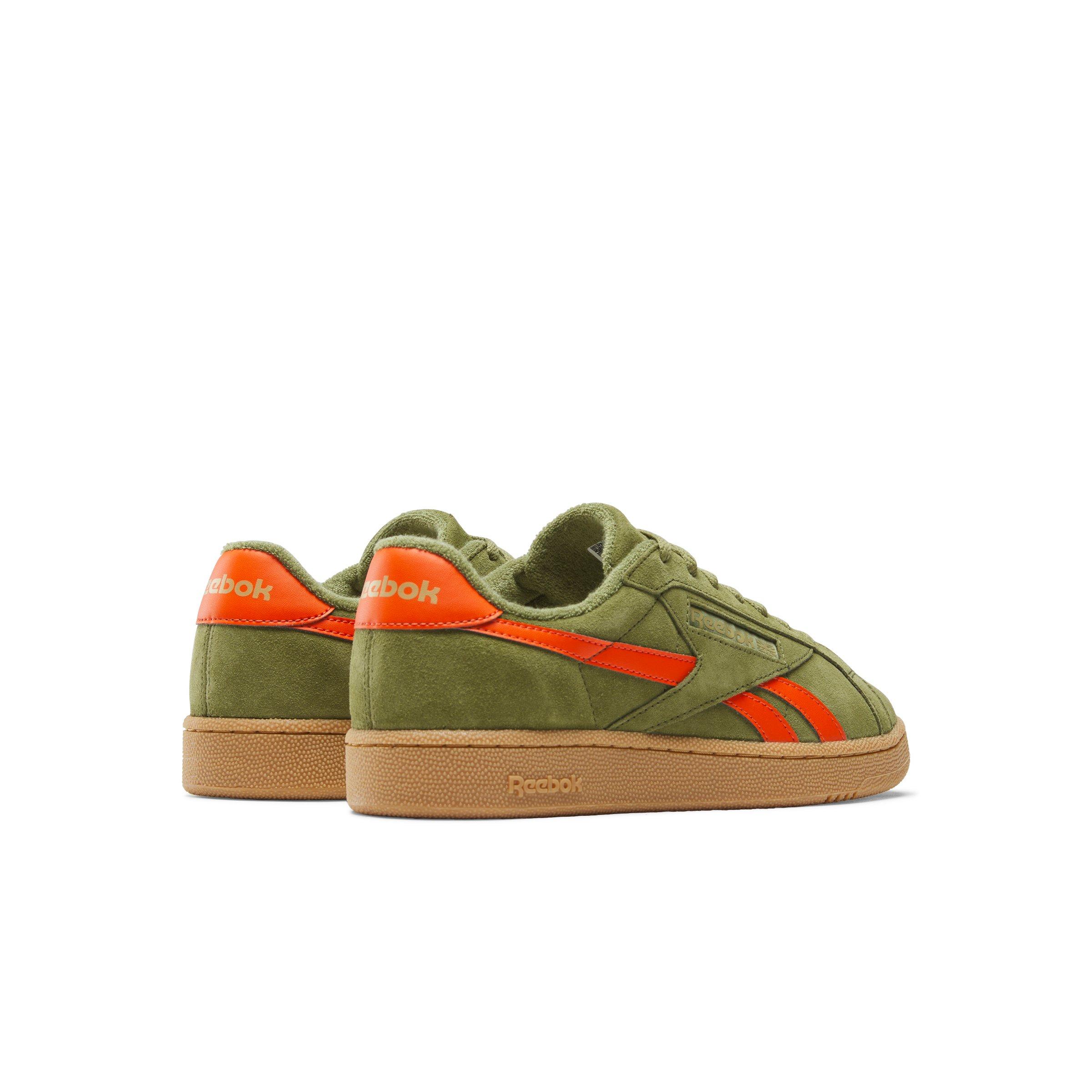 Reebok Club C Grounds UK "Olive/Orange/Gum" Men's Shoe - OLIVE/ORANGE/GUM Thumbnail View 3