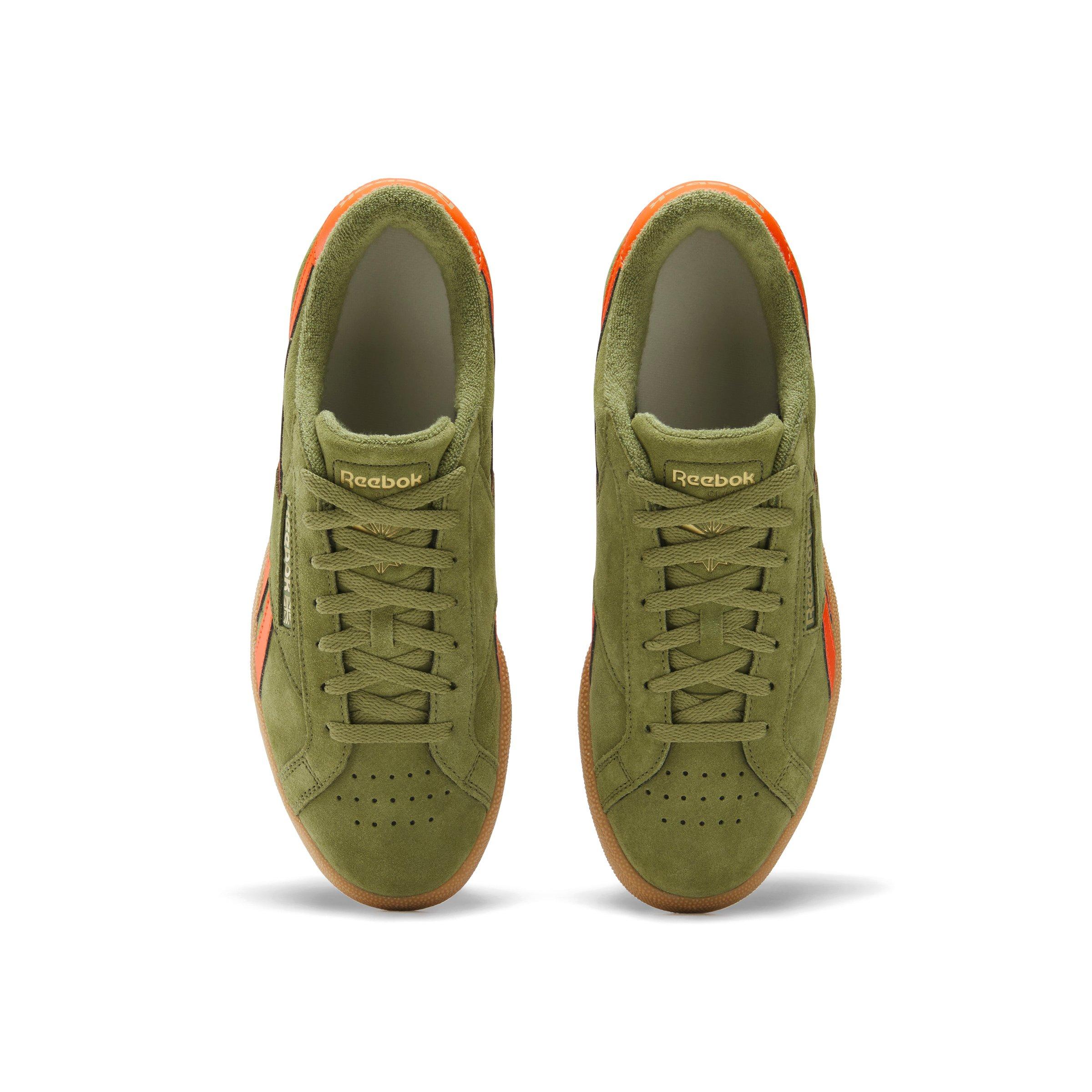Reebok Club C Grounds UK "Olive/Orange/Gum" Men's Shoe - OLIVE/ORANGE/GUM Thumbnail View 4