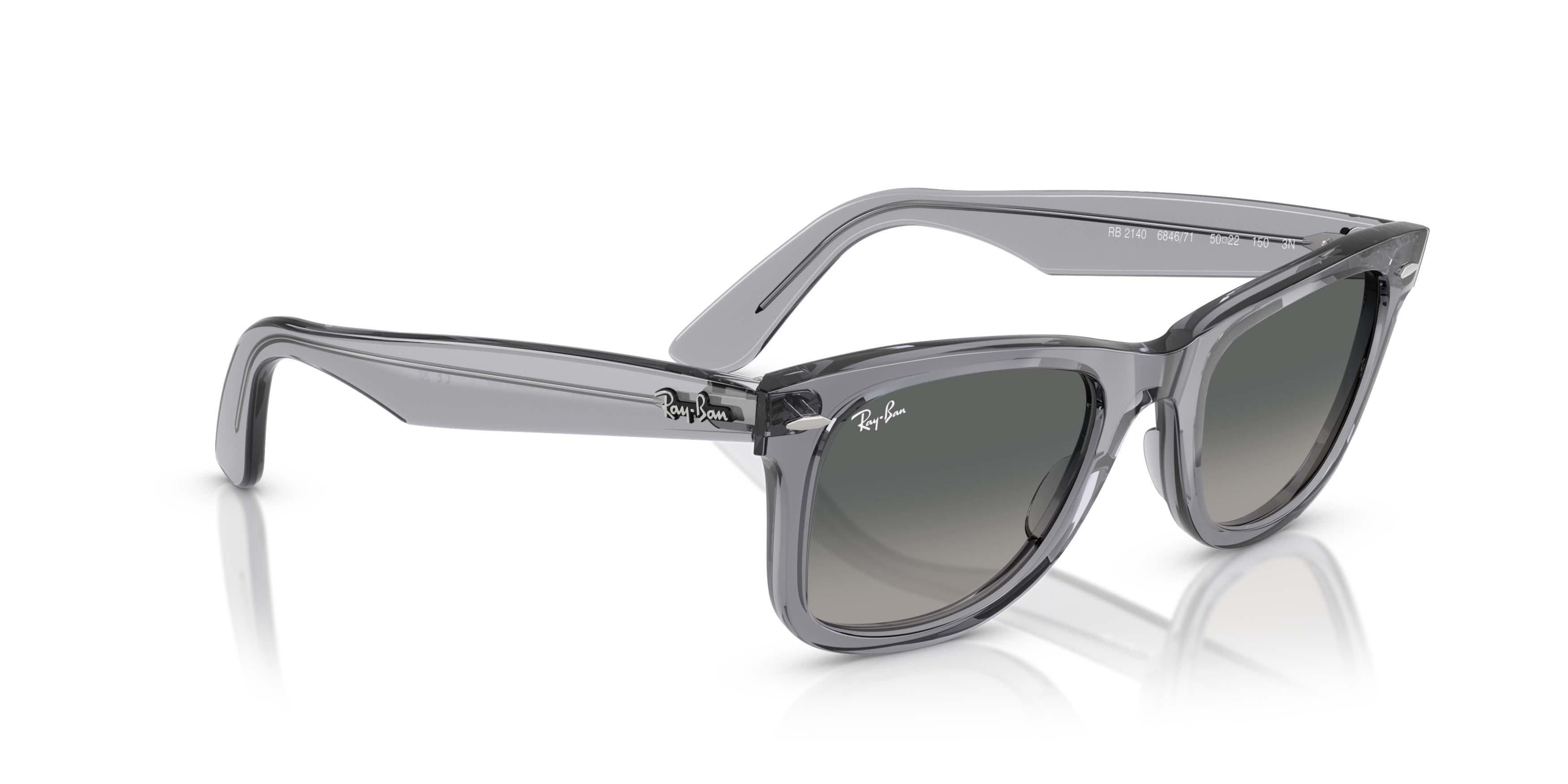 Ray-Ban Original Wayfarer Classic Light Grey Gradient Dark Grey Sunglasses - Transparent Grey - DK GREY