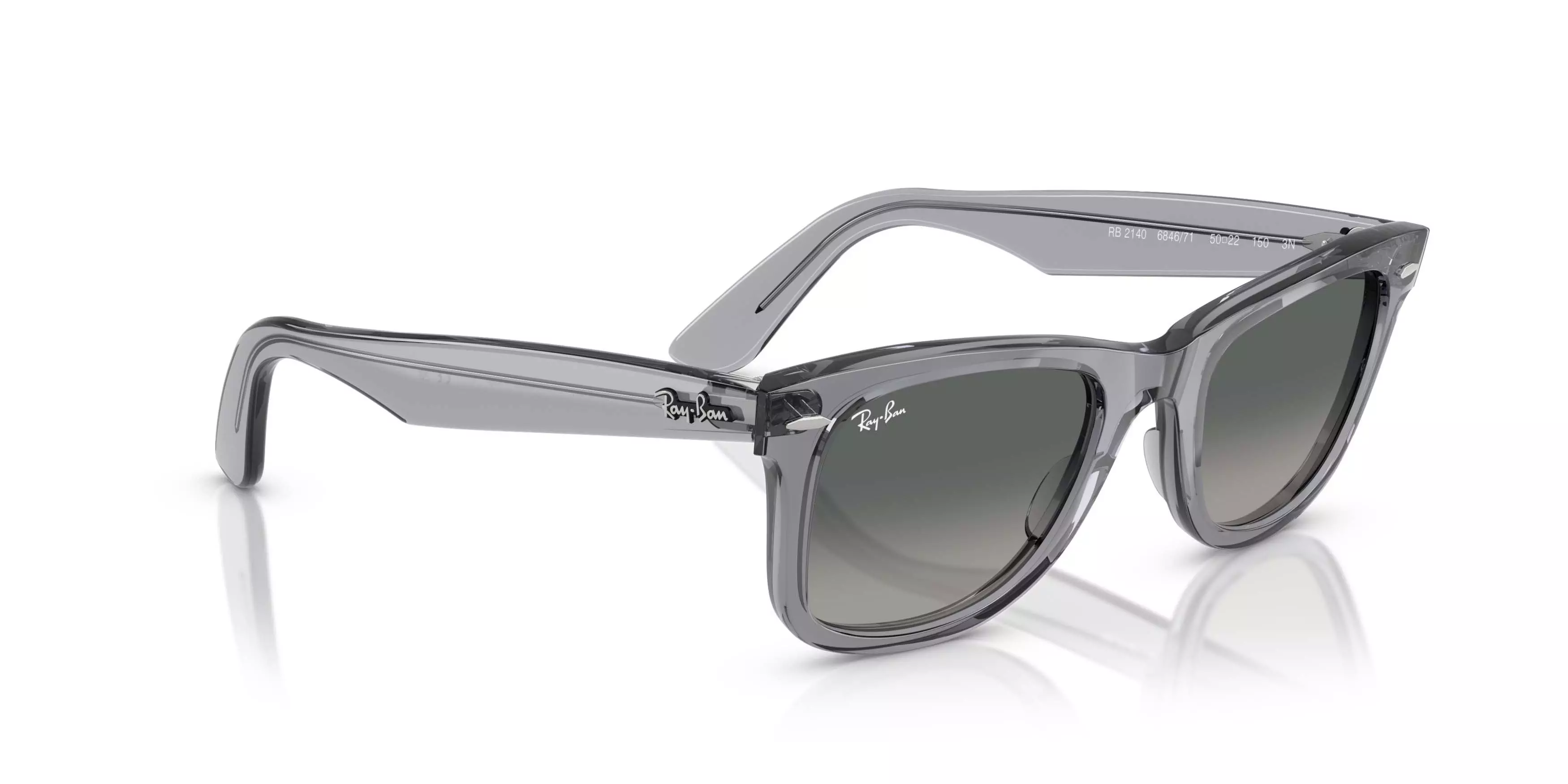 Ray-Ban Original Wayfarer Classic Light Grey Gradient Dark Grey Sunglasses - Transparent Grey - DK GREY