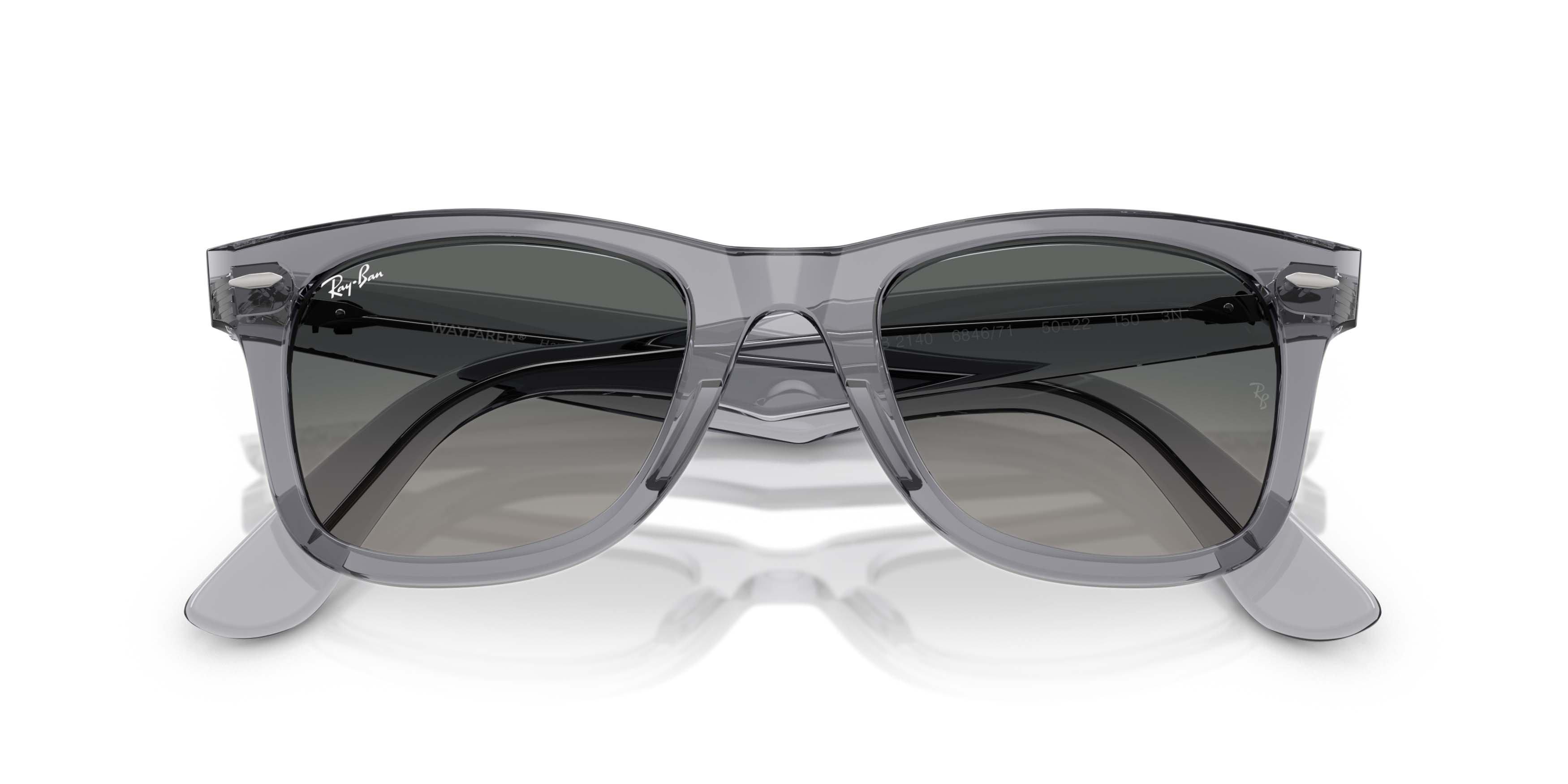 Ray-Ban Original Wayfarer Classic Light Grey Gradient Dark Grey Sunglasses - Transparent Grey - DK GREY