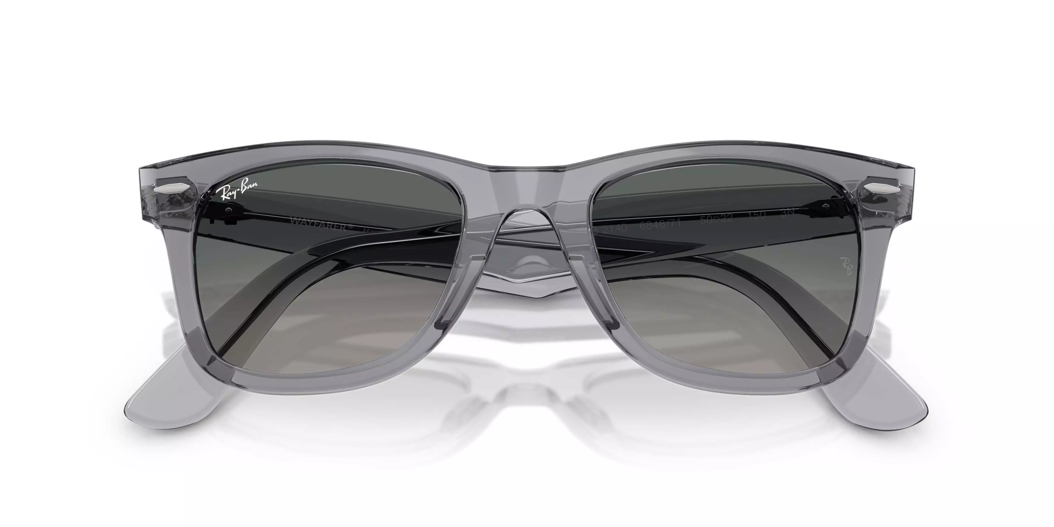Ray-Ban Original Wayfarer Classic Light Grey Gradient Dark Grey Sunglasses - Transparent Grey - DK GREY