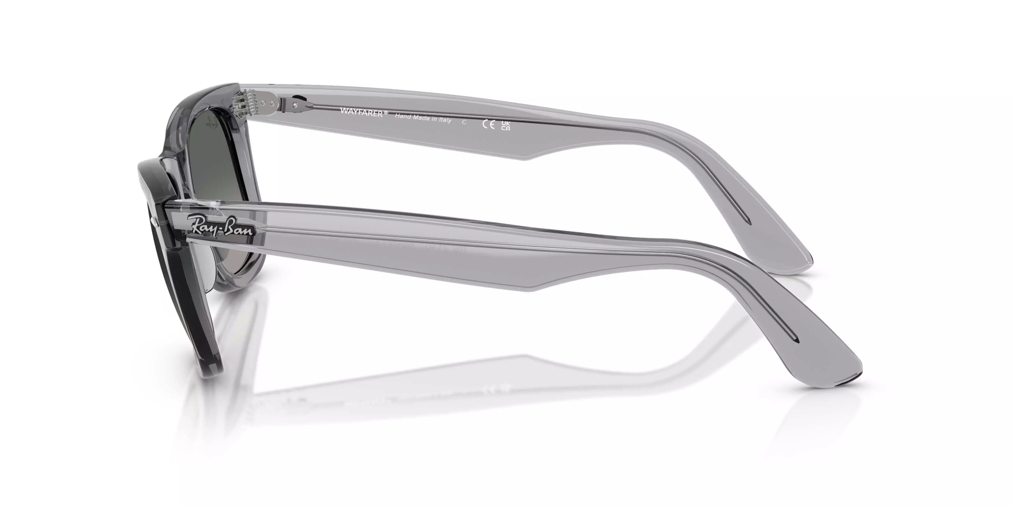 Ray-Ban Original Wayfarer Classic Light Grey Gradient Dark Grey Sunglasses - Transparent Grey - DK GREY