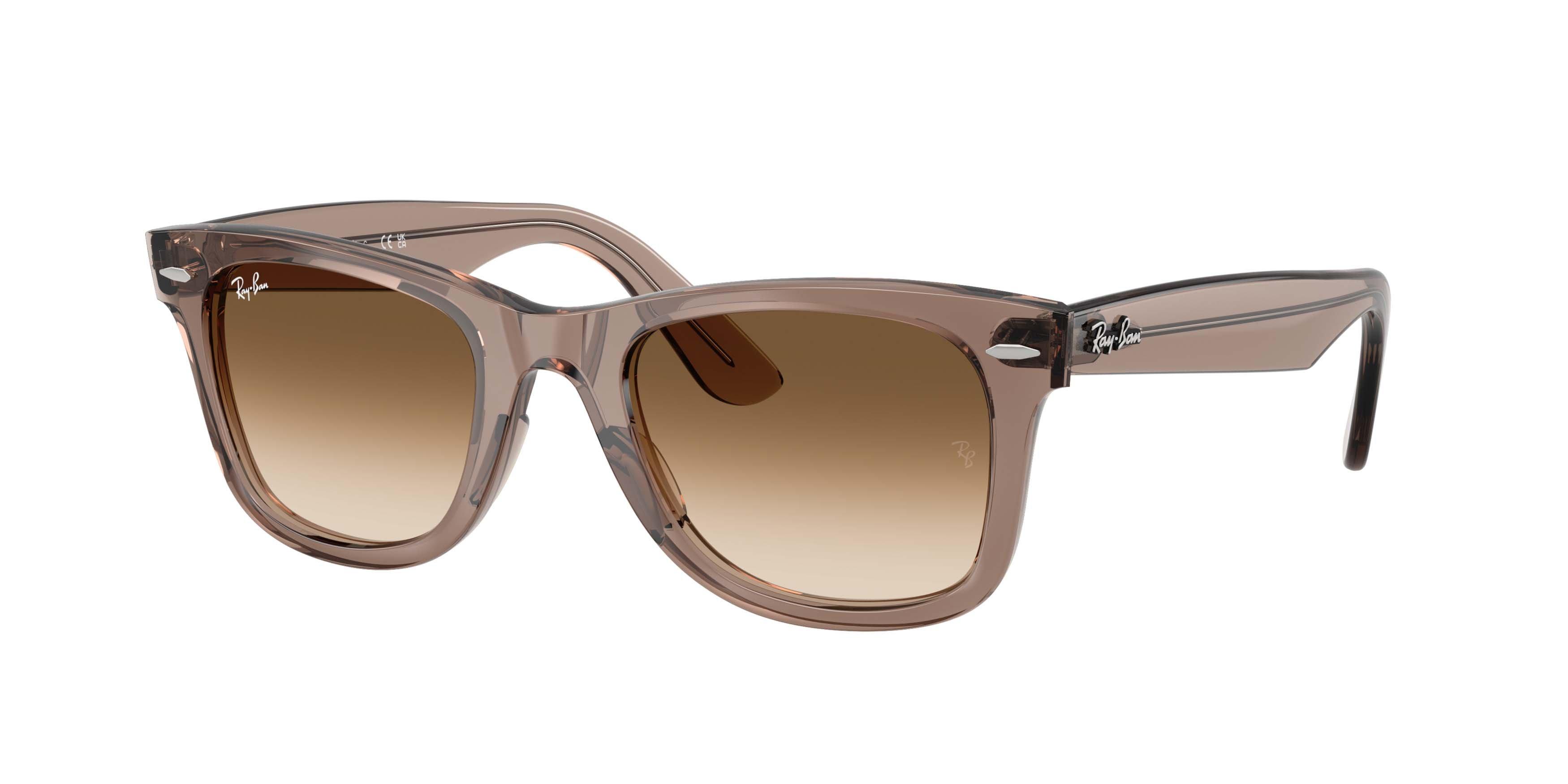 Ray-Ban Wayfarer Ease Clear Gradient Brown Sunglasses - Transparent Light Brown - BROWN
