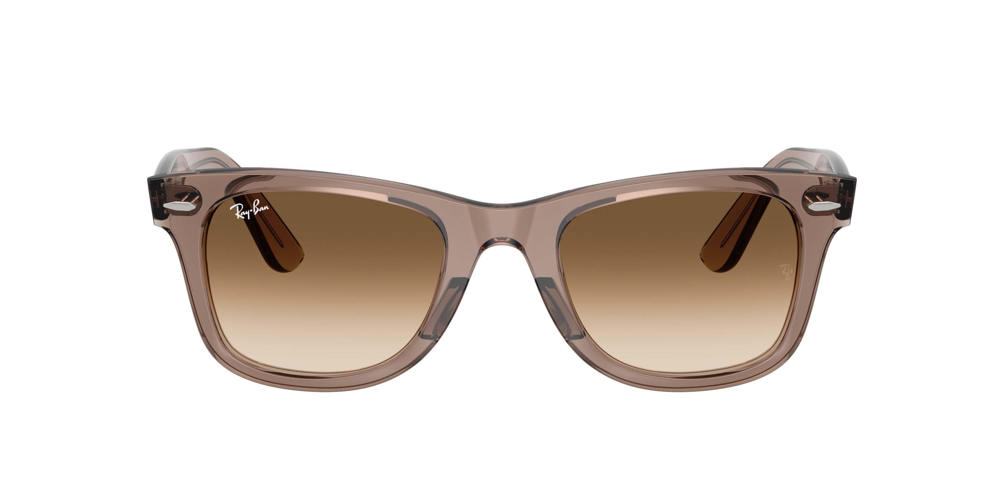 Ray-Ban Wayfarer Ease Clear Gradient Brown Sunglasses - Transparent Light Brown - BROWN