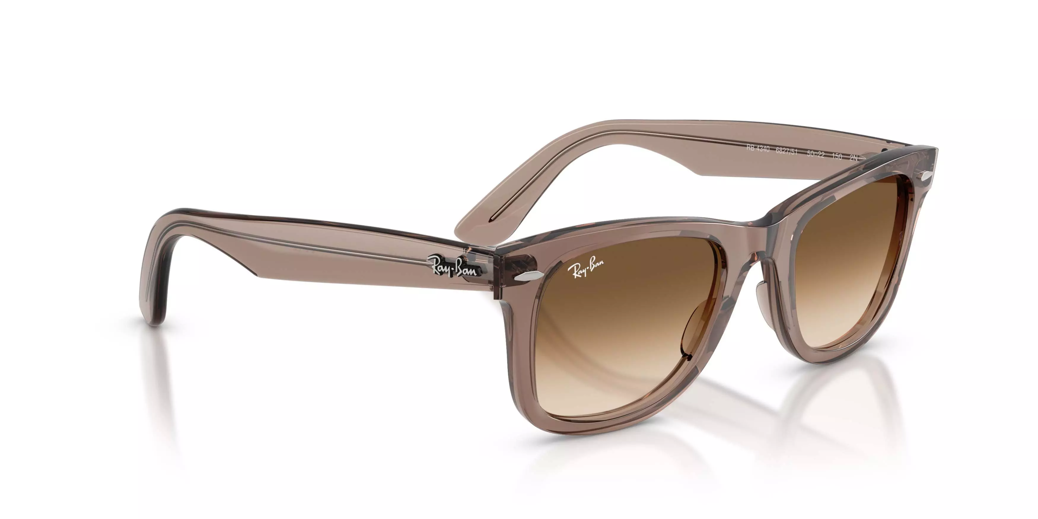 Ray-Ban Wayfarer Ease Clear Gradient Brown Sunglasses - Transparent Light Brown - BROWN