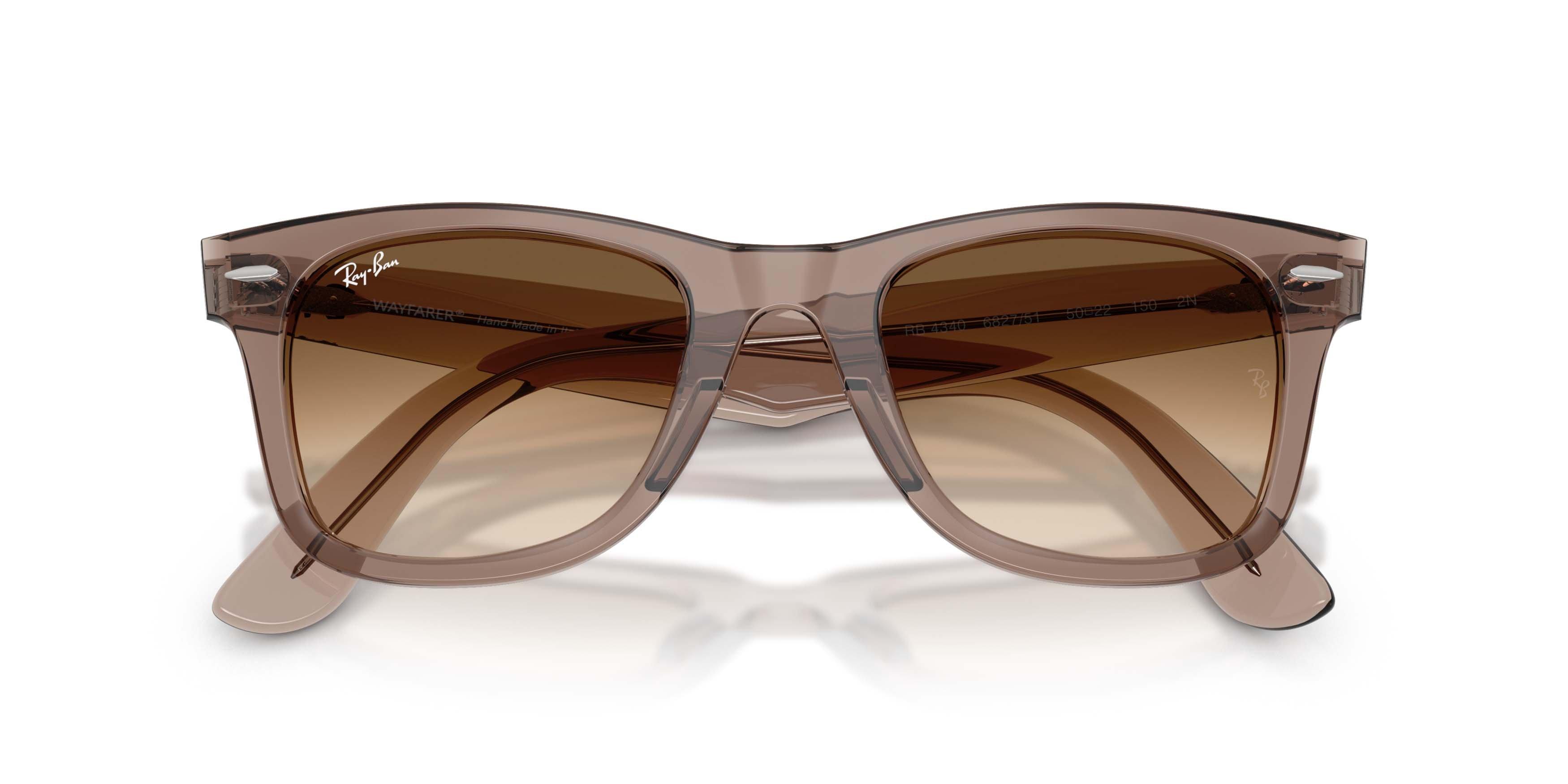 Ray-Ban Wayfarer Ease Clear Gradient Brown Sunglasses - Transparent Light Brown - BROWN