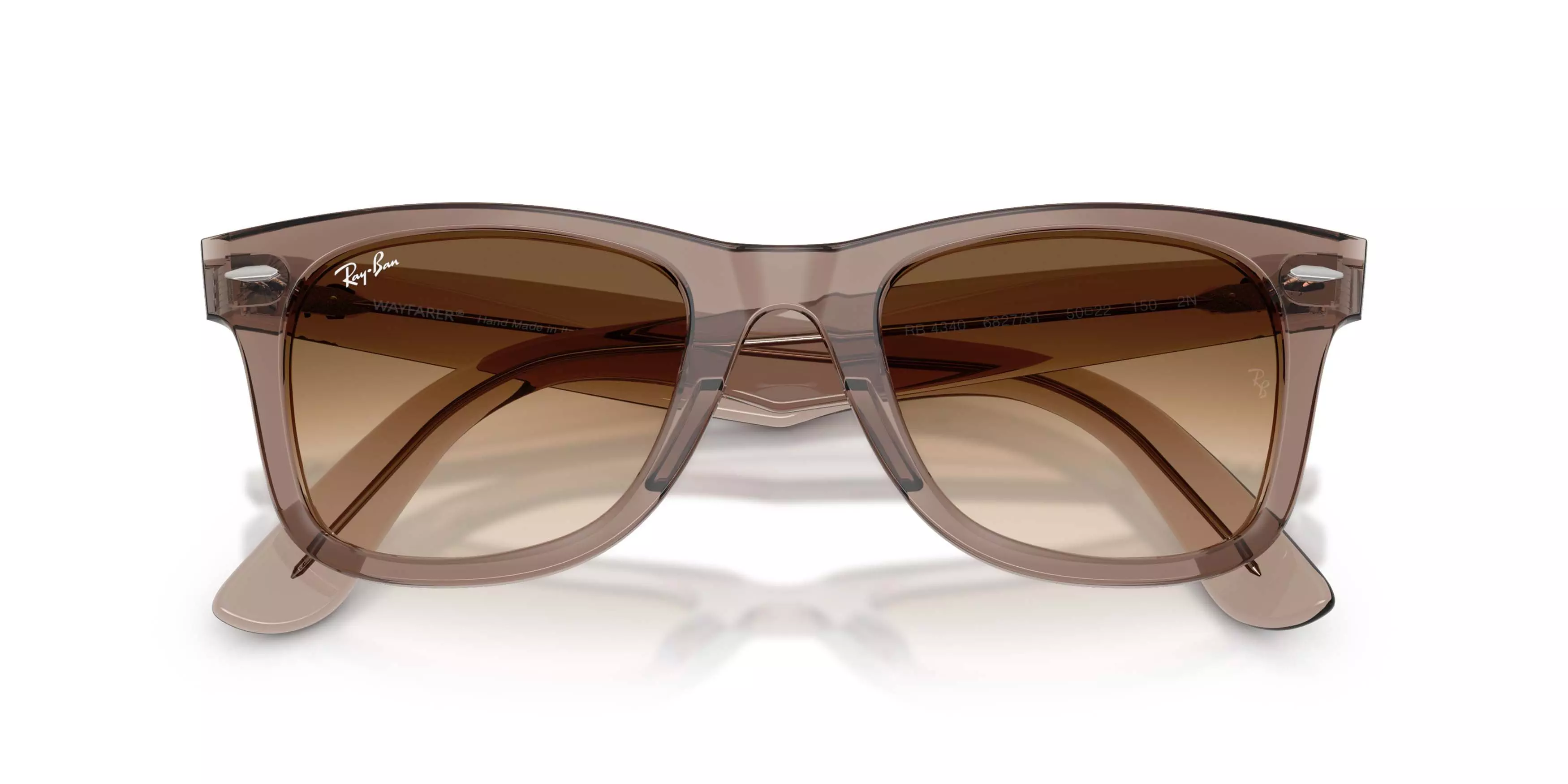 Ray-Ban Wayfarer Ease Clear Gradient Brown Sunglasses - Transparent Light Brown - BROWN