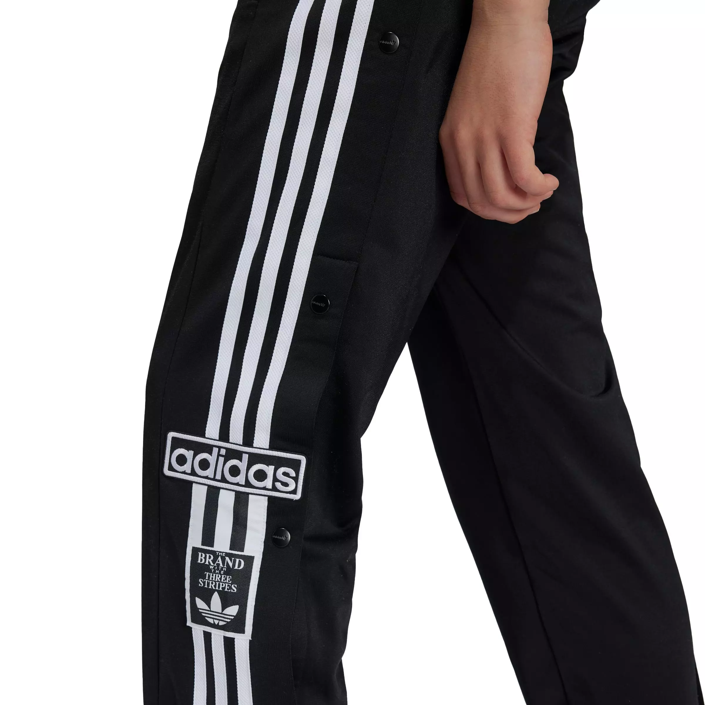 adidas Originals Big Kids' Adibreak 3-Stripes Tracksuit Bottoms - Black - BLACK