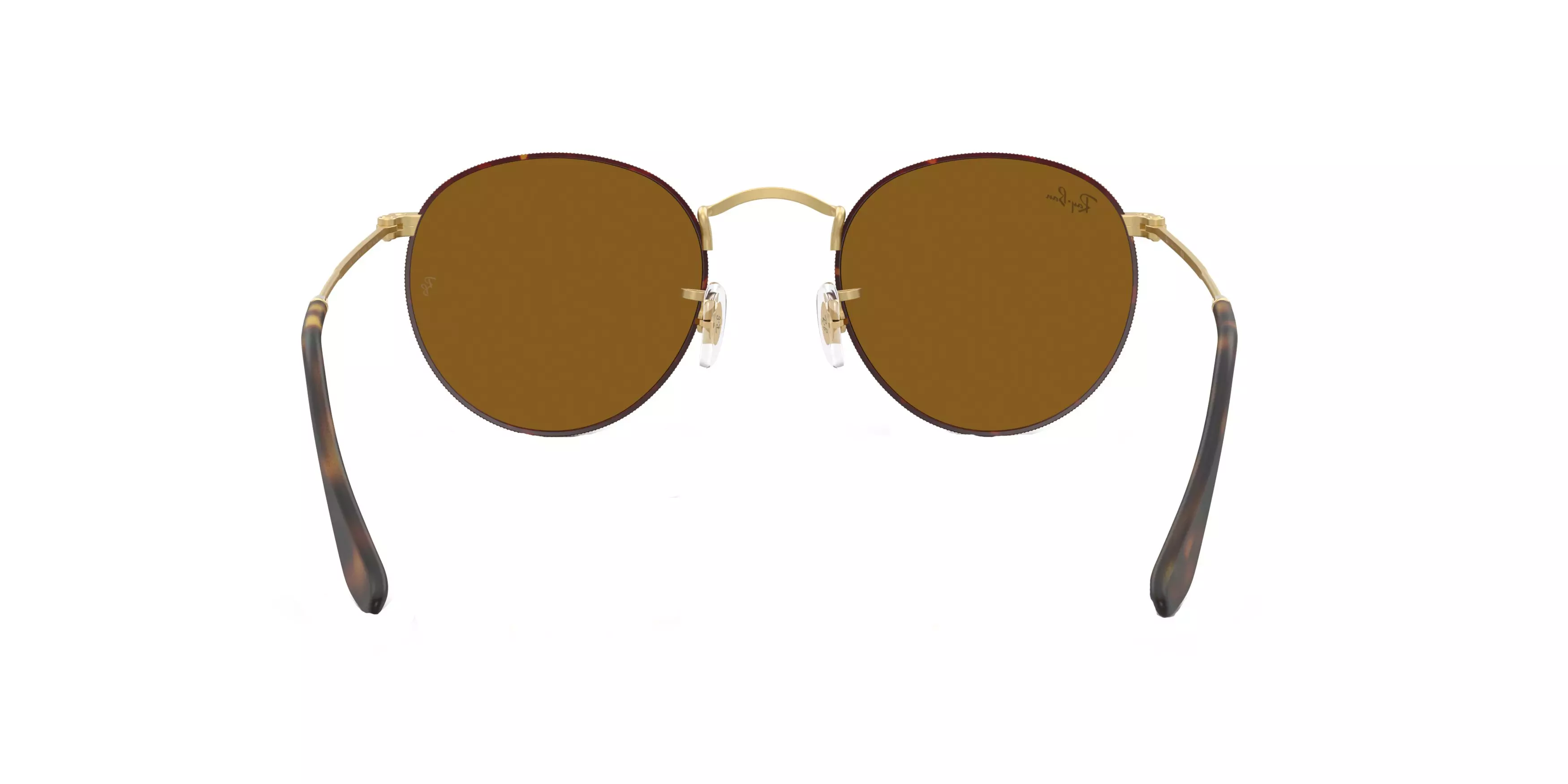 Ray-Ban Round Metal RB3447 Brown Sunglasses - Brown - BROWN