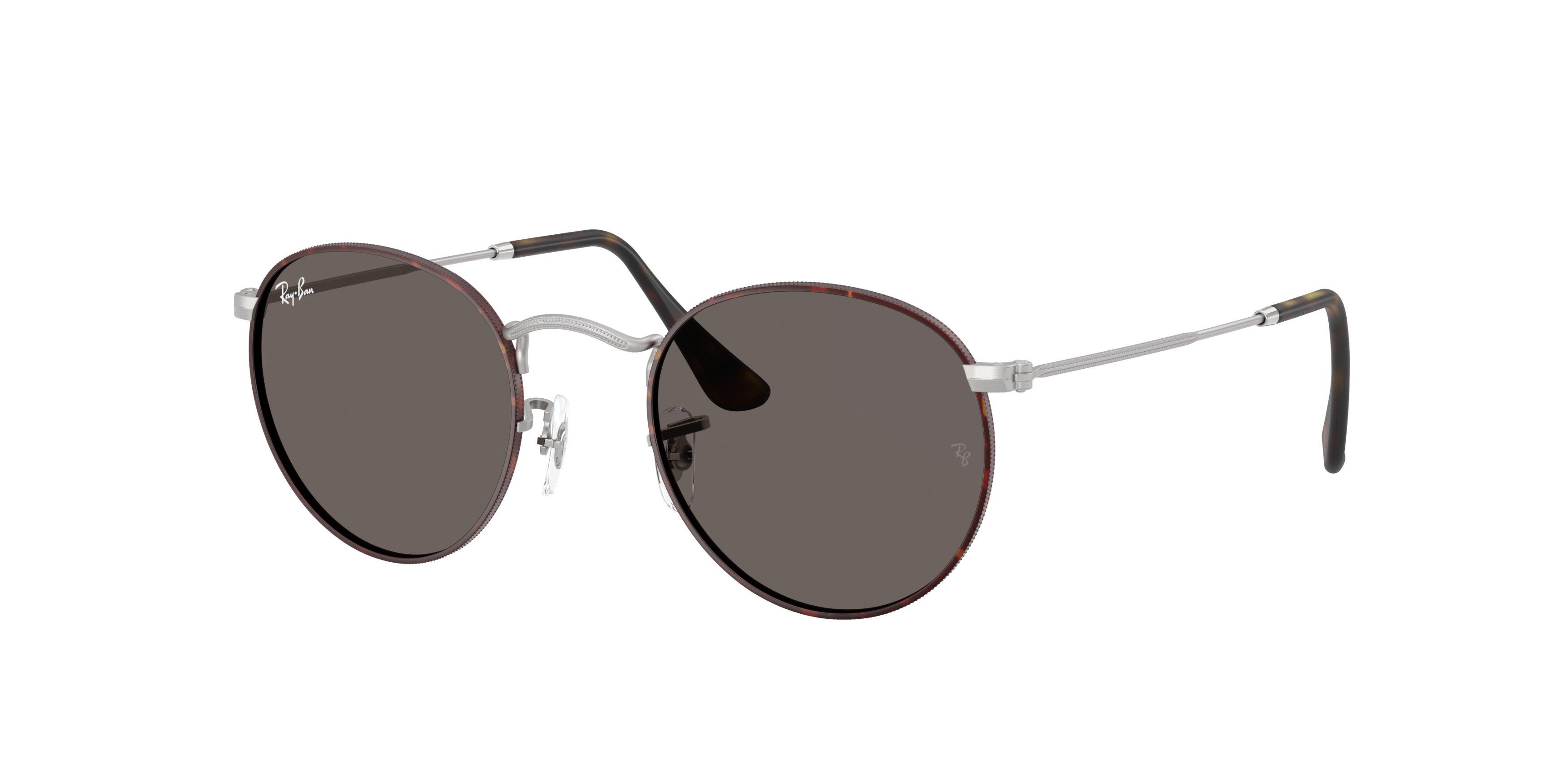 Ray-Ban Round Metal RB3447 Grey Sunglasses - Brown - BROWN/GREY Thumbnail View 1
