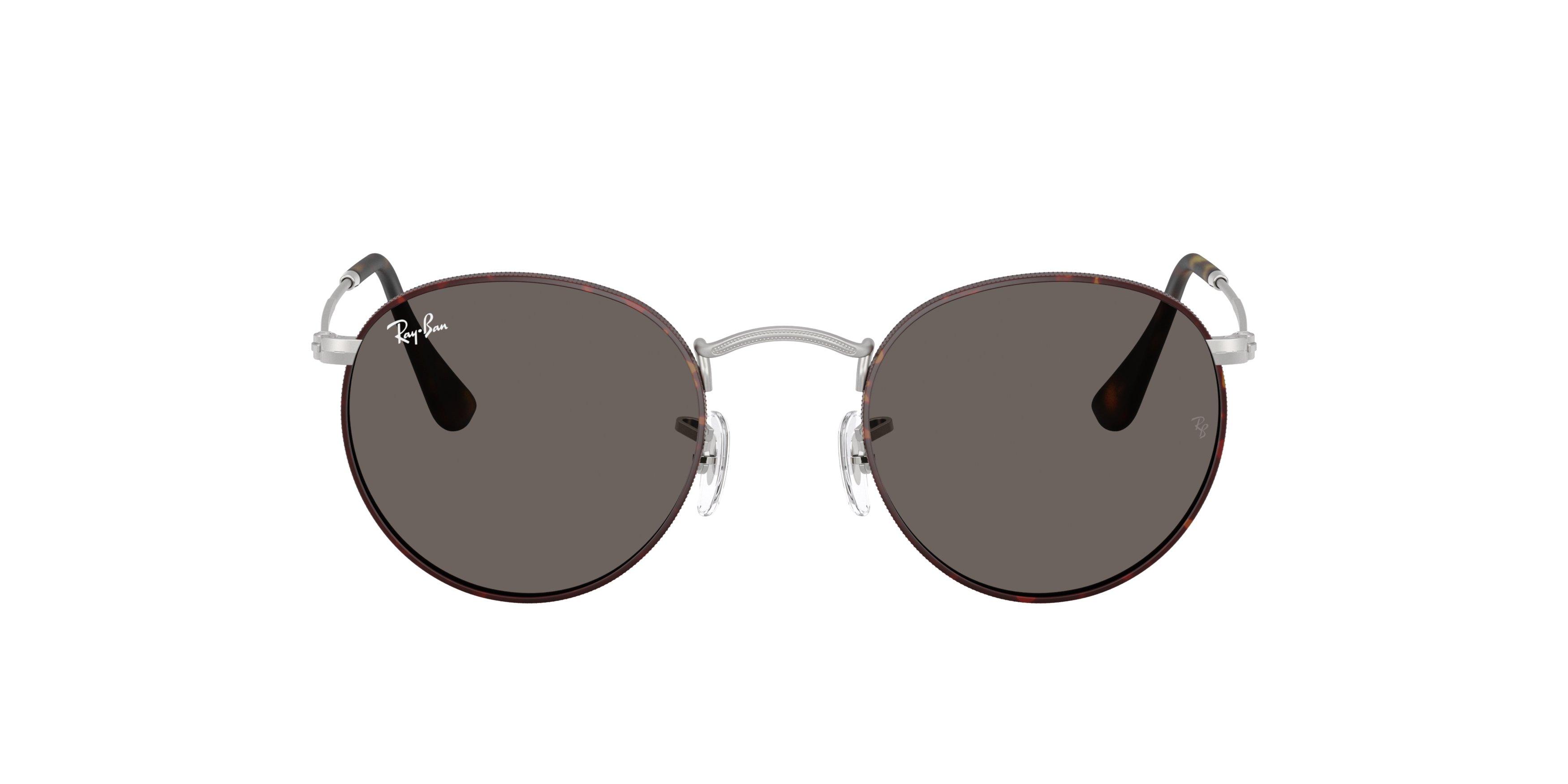 Ray-Ban Round Metal RB3447 Grey Sunglasses - Brown - BROWN/GREY Thumbnail View 3