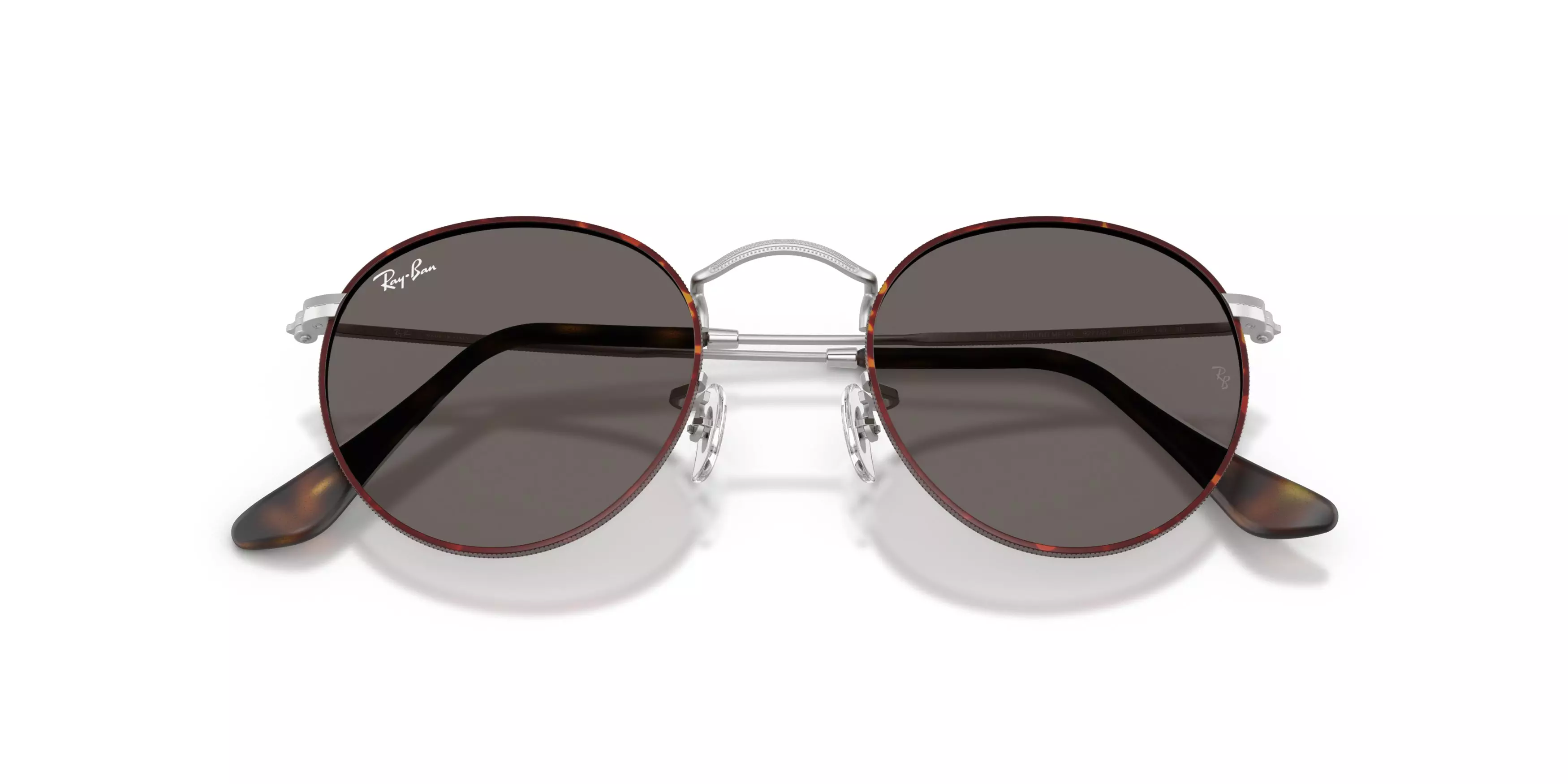 Ray-Ban Round Metal RB3447 Grey Sunglasses - Brown - BROWN/GREY