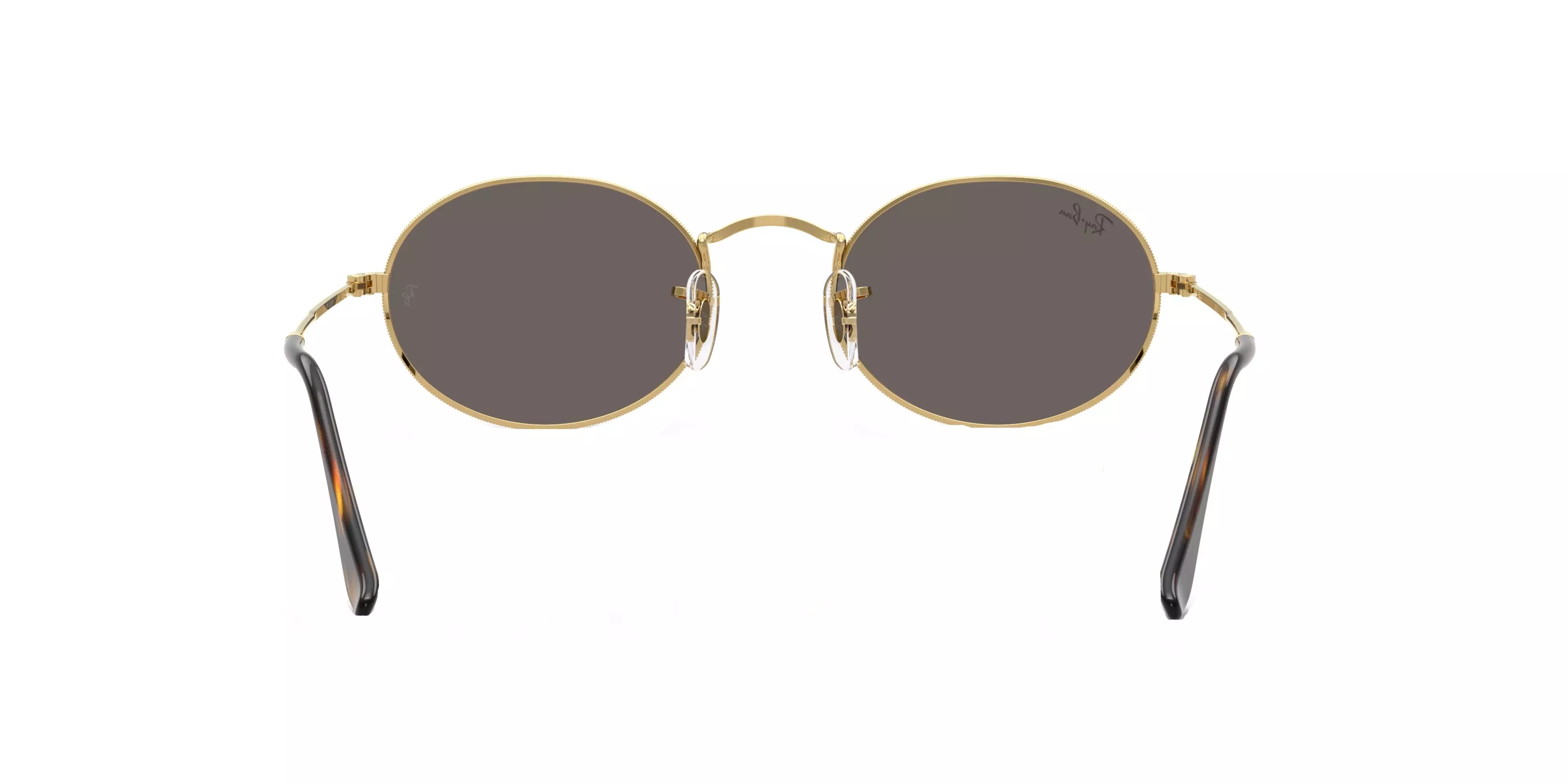 Ray-Ban Oval Flat Lenses Grey Sunglasses - Arista - GOLD/GREY