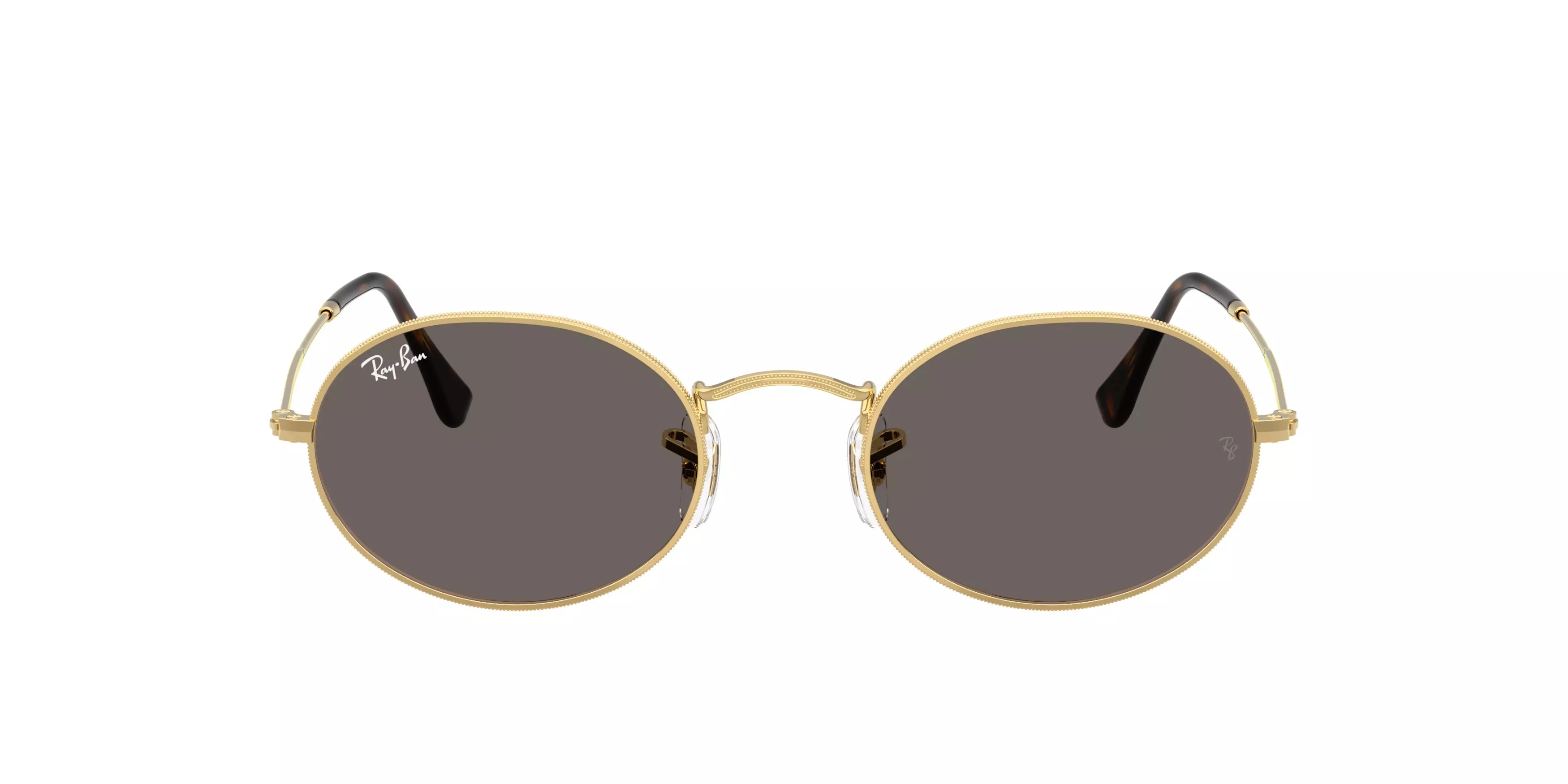 Ray-Ban Oval Flat Lenses Grey Sunglasses - Arista - GOLD/GREY