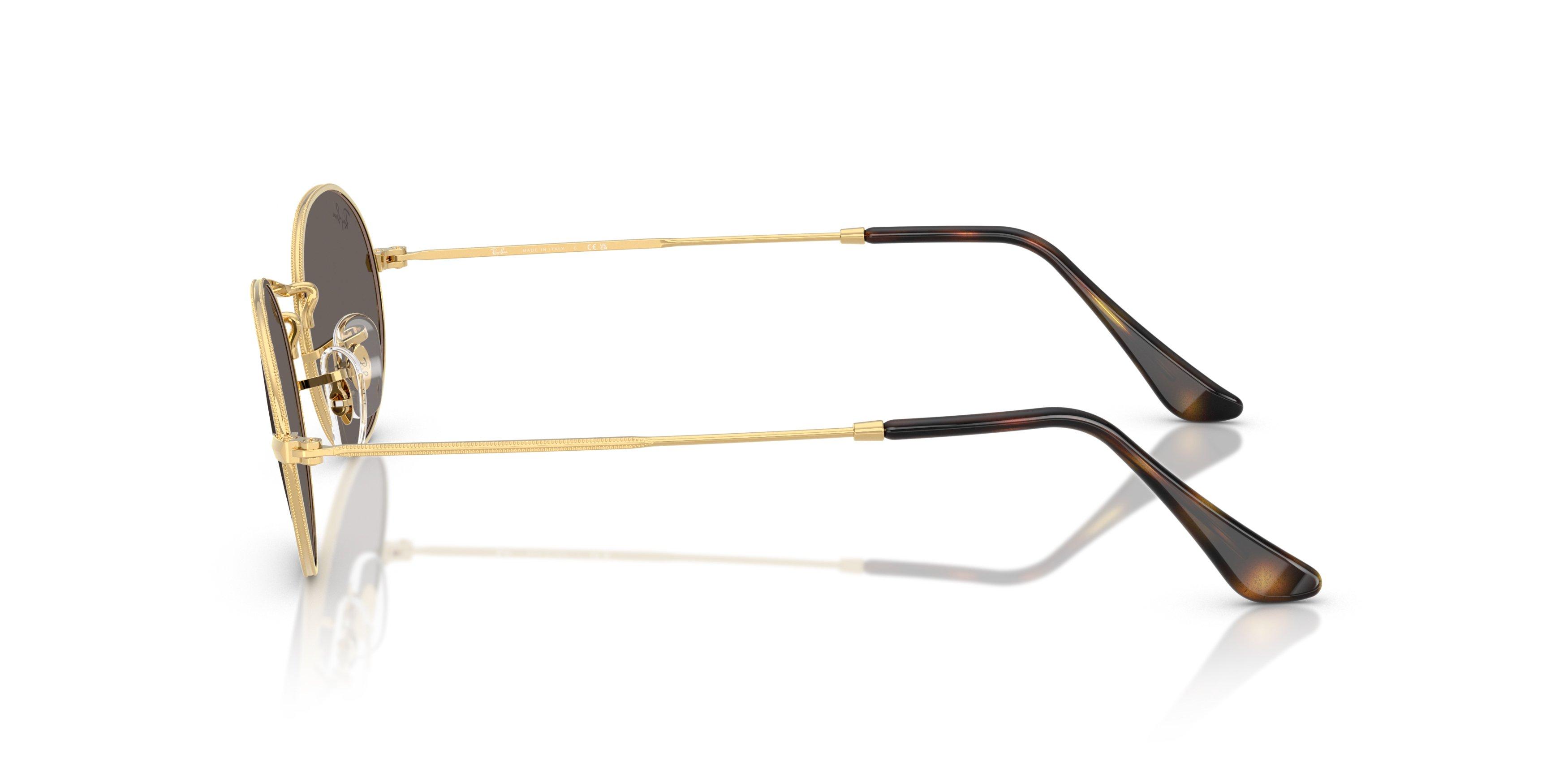 Ray-Ban Oval Flat Lenses Grey Sunglasses - Arista - GOLD/GREY Thumbnail View 6