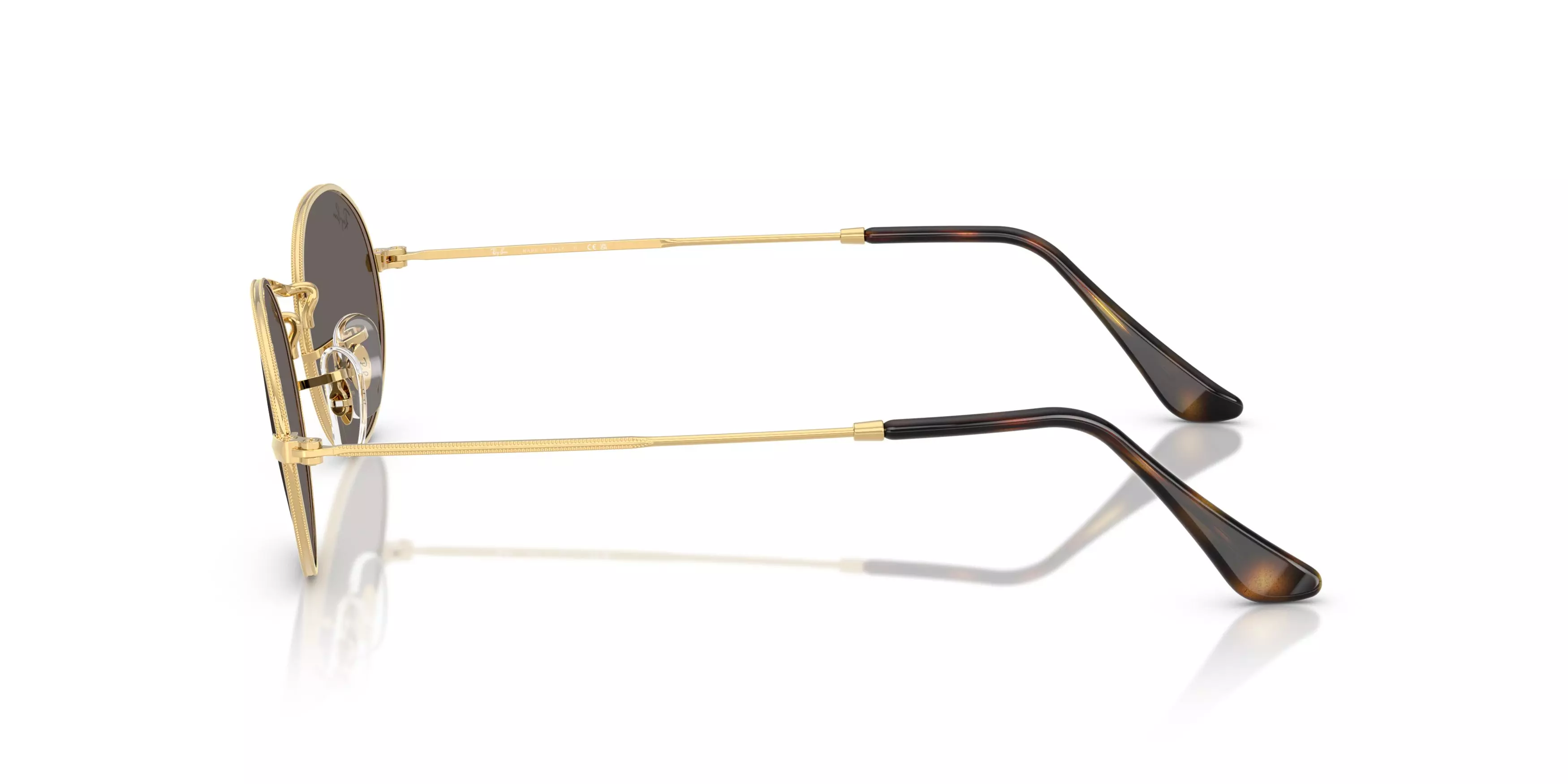 Ray-Ban Oval Flat Lenses Grey Sunglasses - Arista - GOLD/GREY