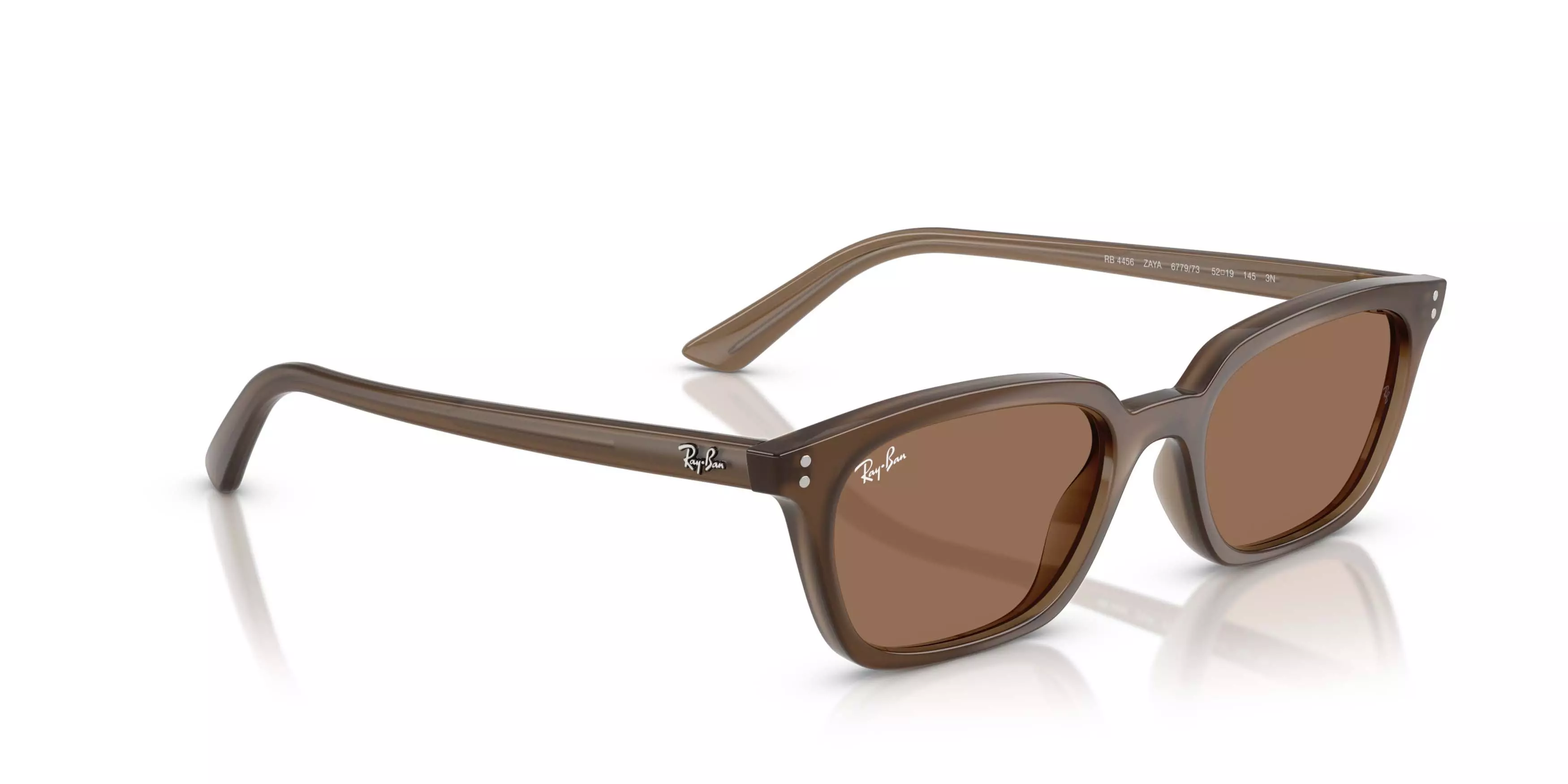 Ray-Ban Zaya Bio-Based Dark Brown Sunglasses - Transparent Brown - BROWN
