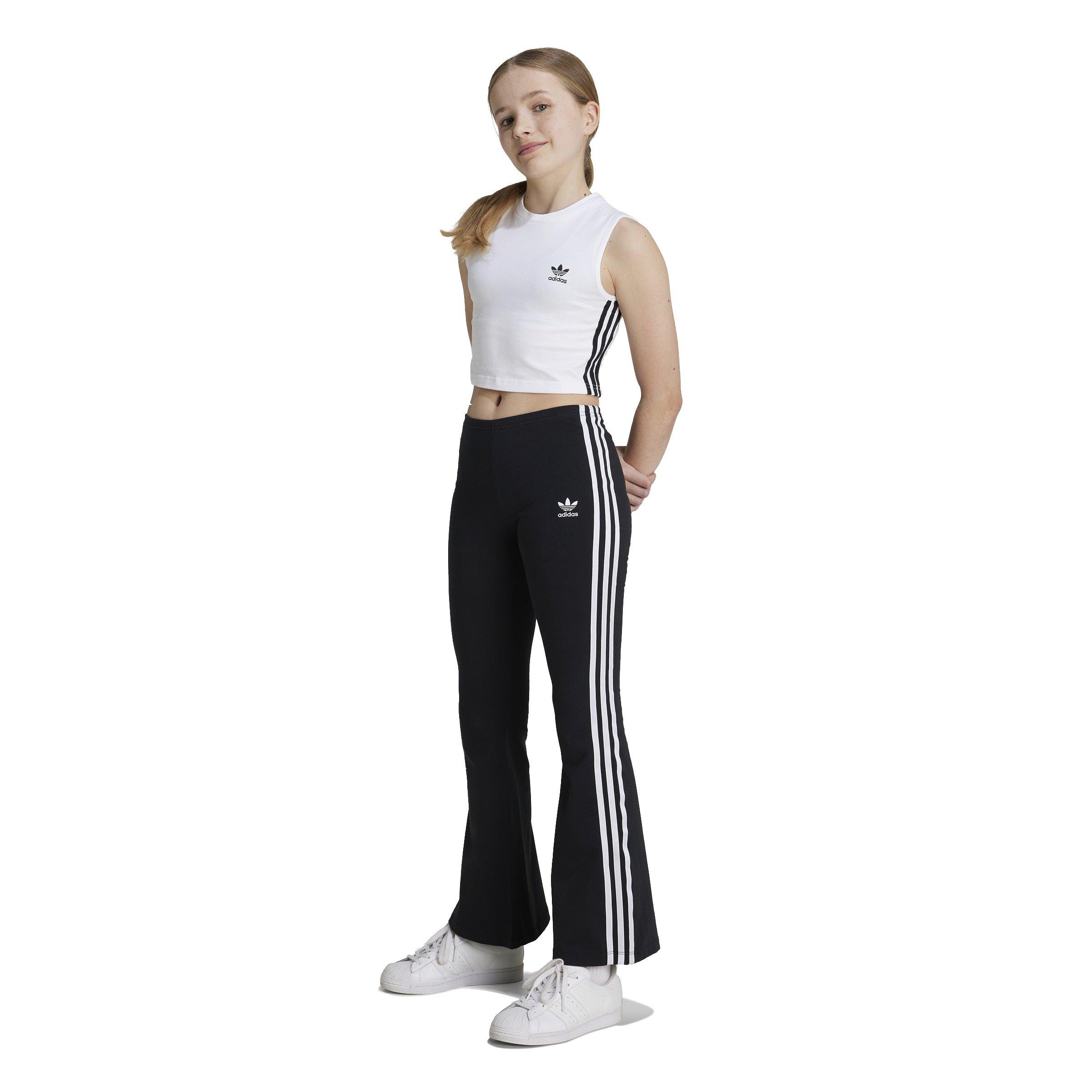 adidas Originals adicolor 3-Stripes Big Girls' Black Leggings
