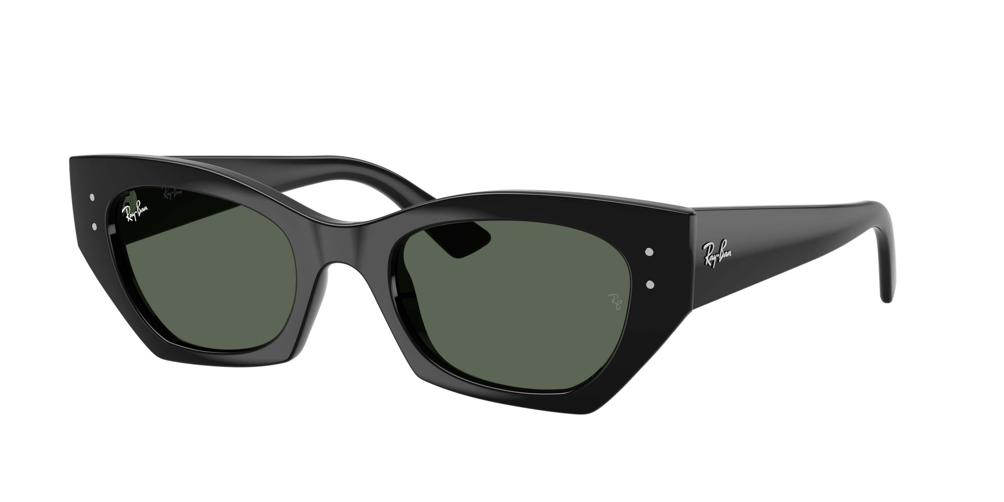 Ray-Ban Zena Bio-Based Dark Green Sunglasses - Black - BLACK/GREEN