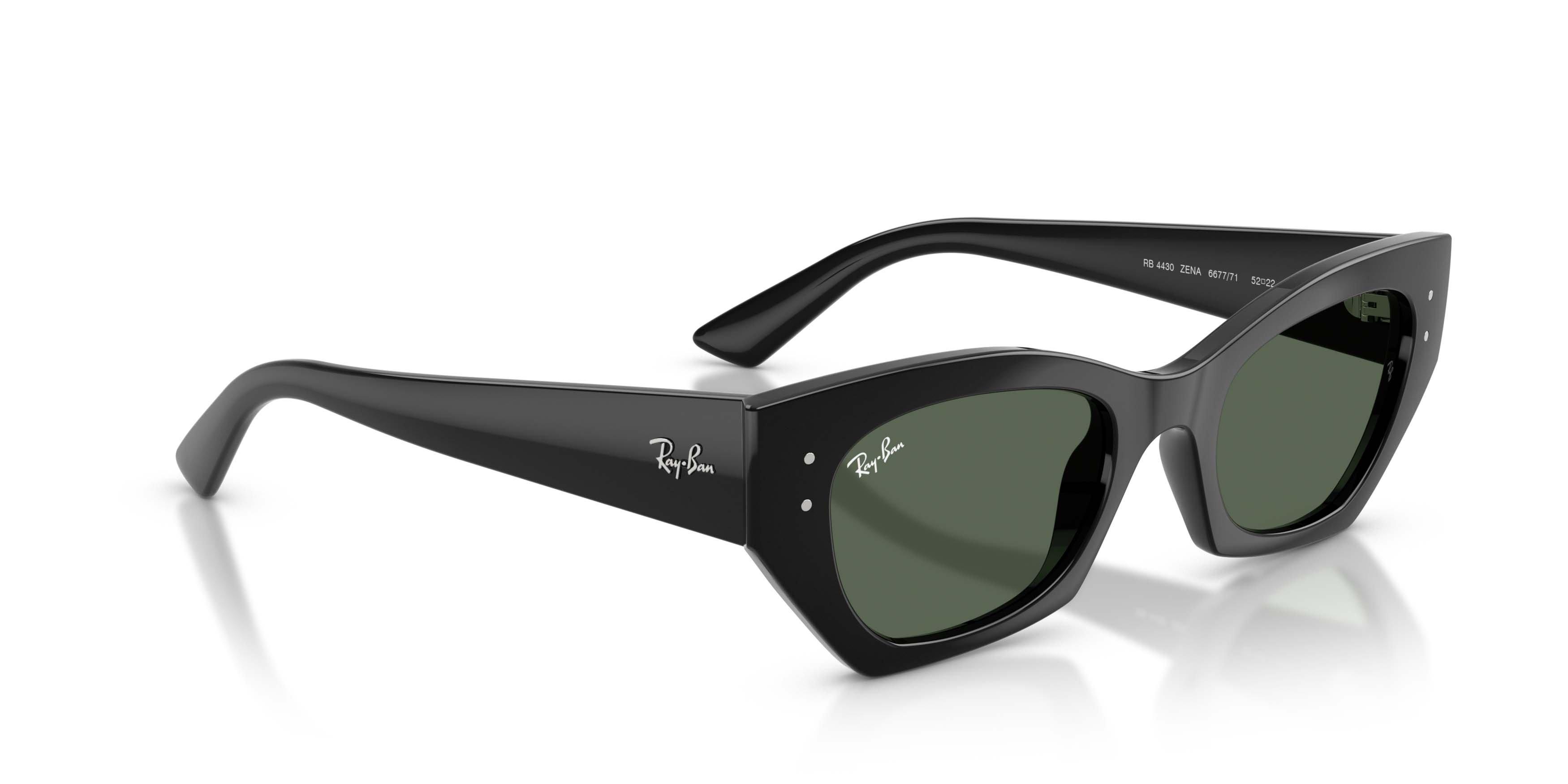 Ray-Ban Zena Bio-Based Dark Green Sunglasses - Black - BLACK/GREEN