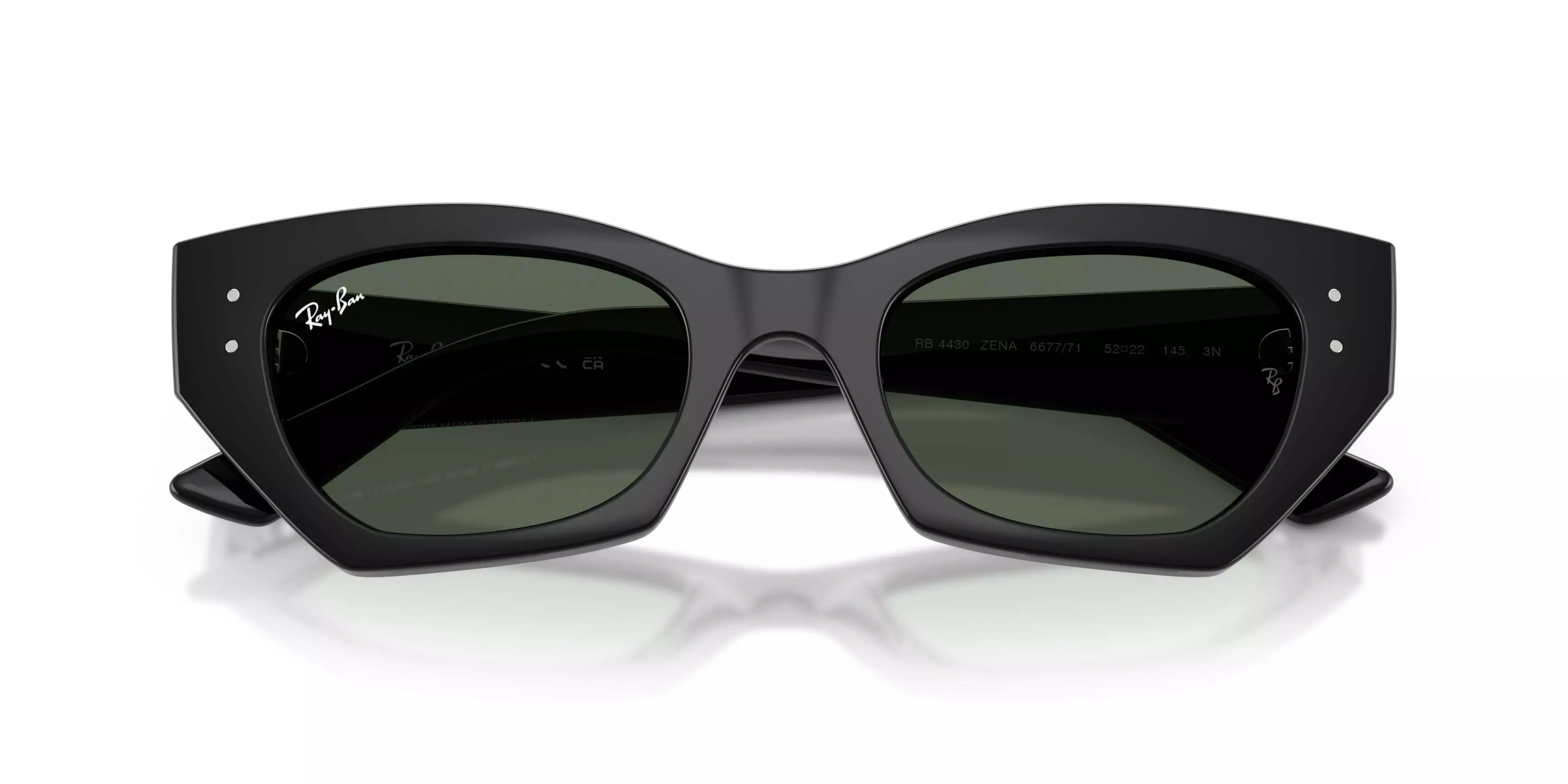 Ray-Ban Zena Bio-Based Dark Green Sunglasses - Black - BLACK/GREEN