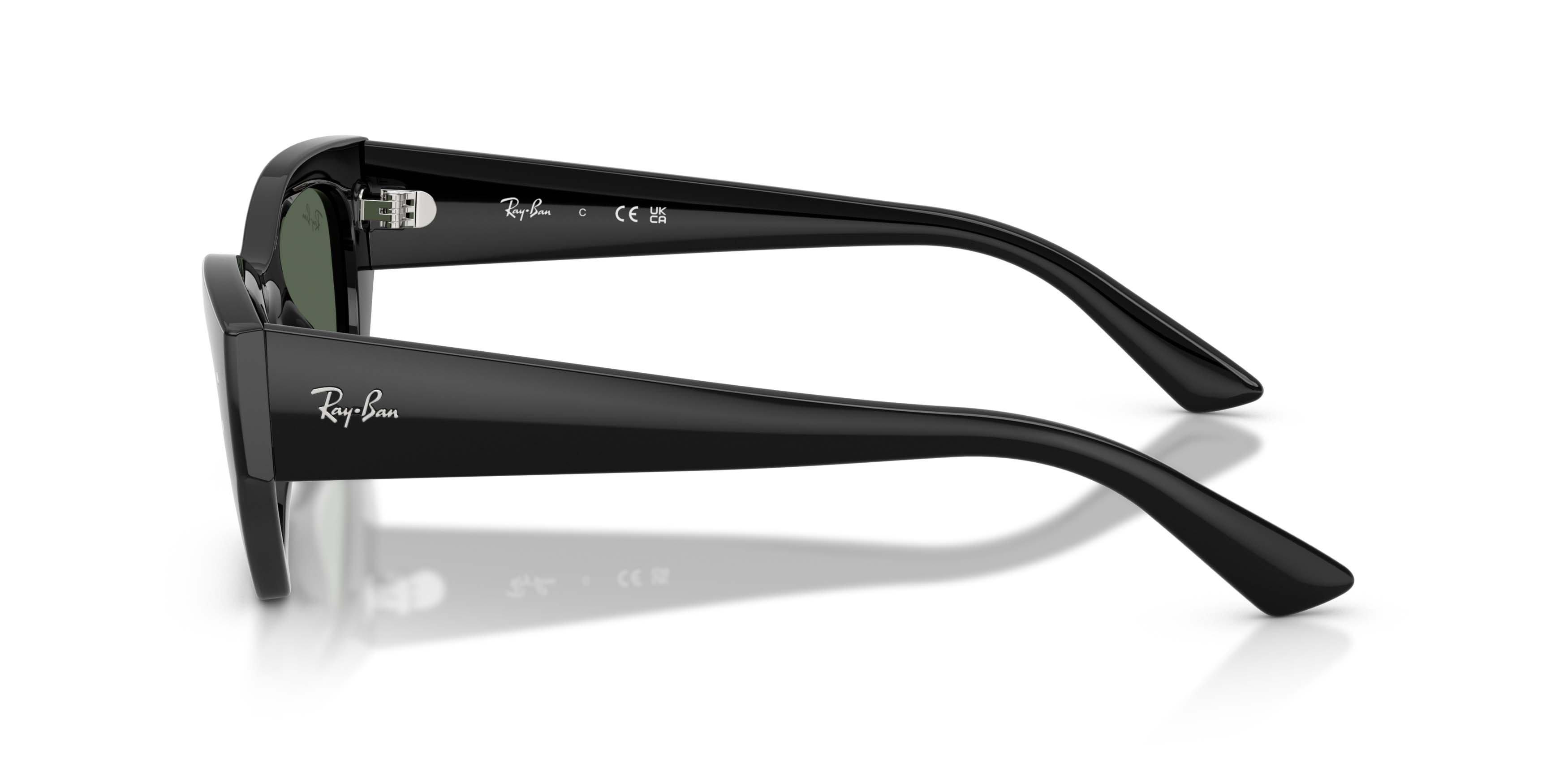 Ray-Ban Zena Bio-Based Dark Green Sunglasses - Black - BLACK/GREEN