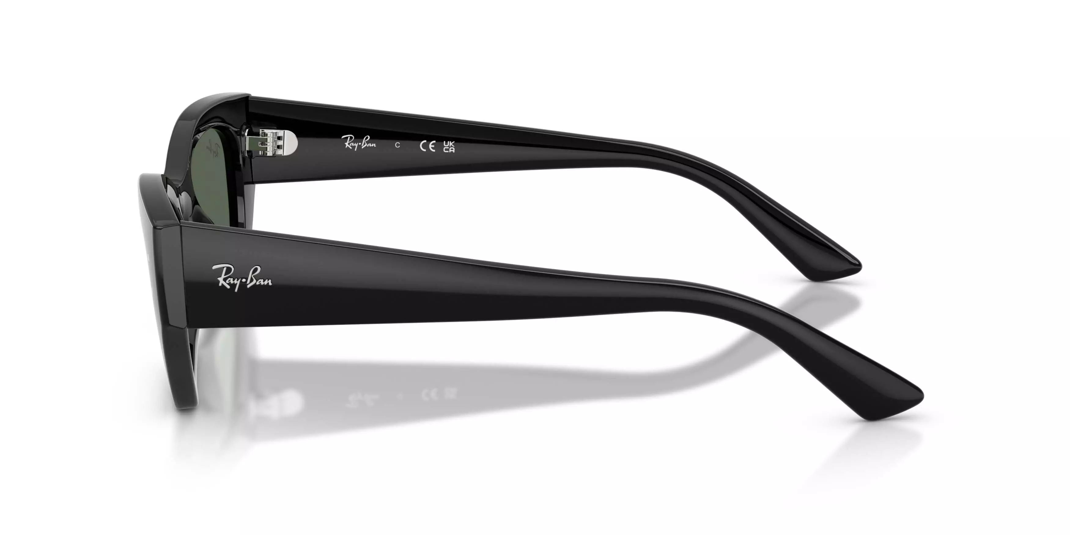 Ray-Ban Zena Bio-Based Dark Green Sunglasses - Black - BLACK/GREEN
