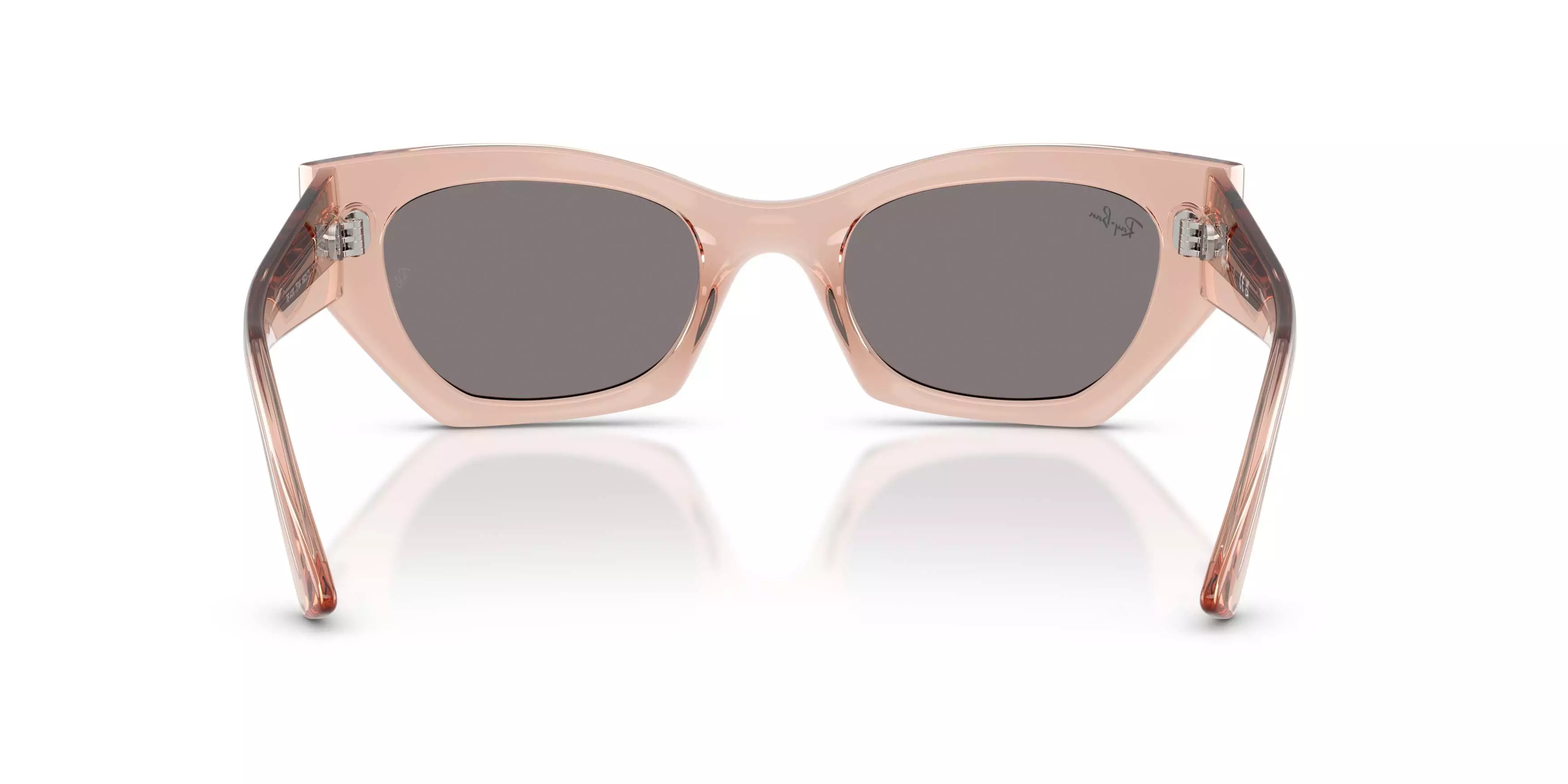Ray-Ban Zena Bio-Based Brown Sunglasses - Transparent Pink - PINK/BROWN