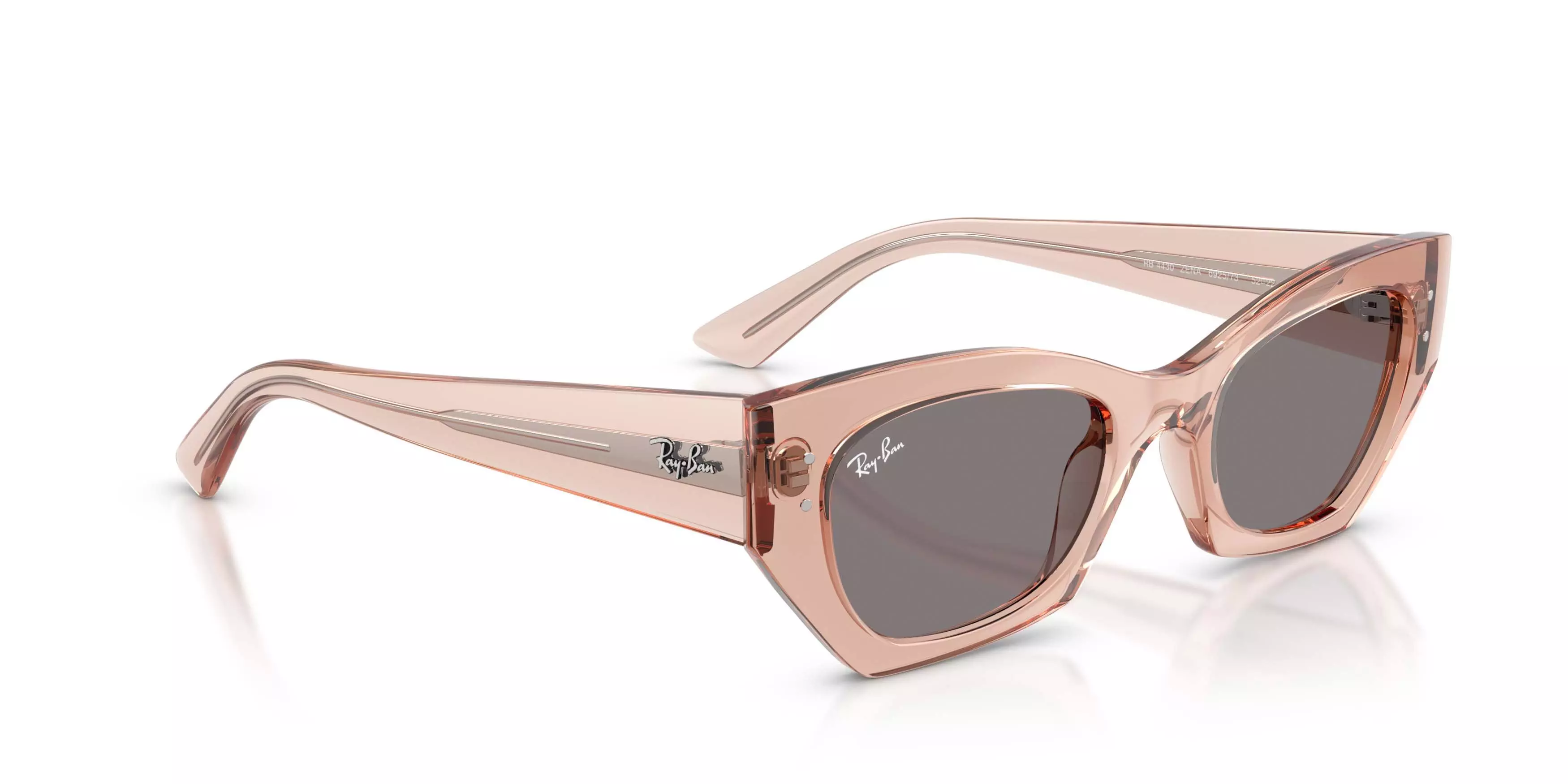 Ray-Ban Zena Bio-Based Brown Sunglasses - Transparent Pink - PINK/BROWN