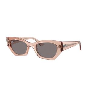Ray-Ban Zena Bio-Based Brown Sunglasses - Transparent Pink - PINK/BROWN