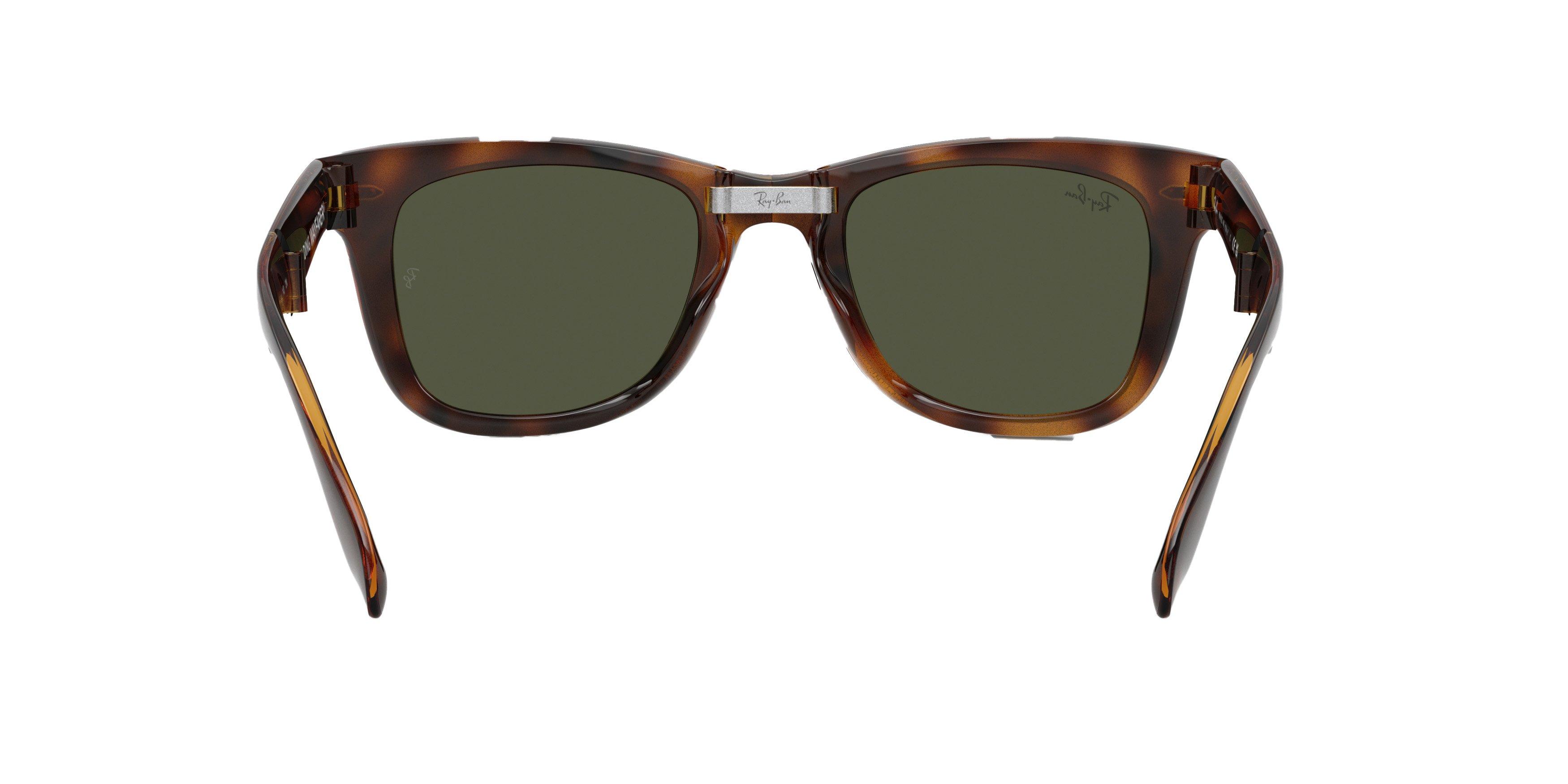 Ray-Ban Wayfarer Folding Classic Green Sunglasses - Havana - BROWN/GREEN Thumbnail View 2