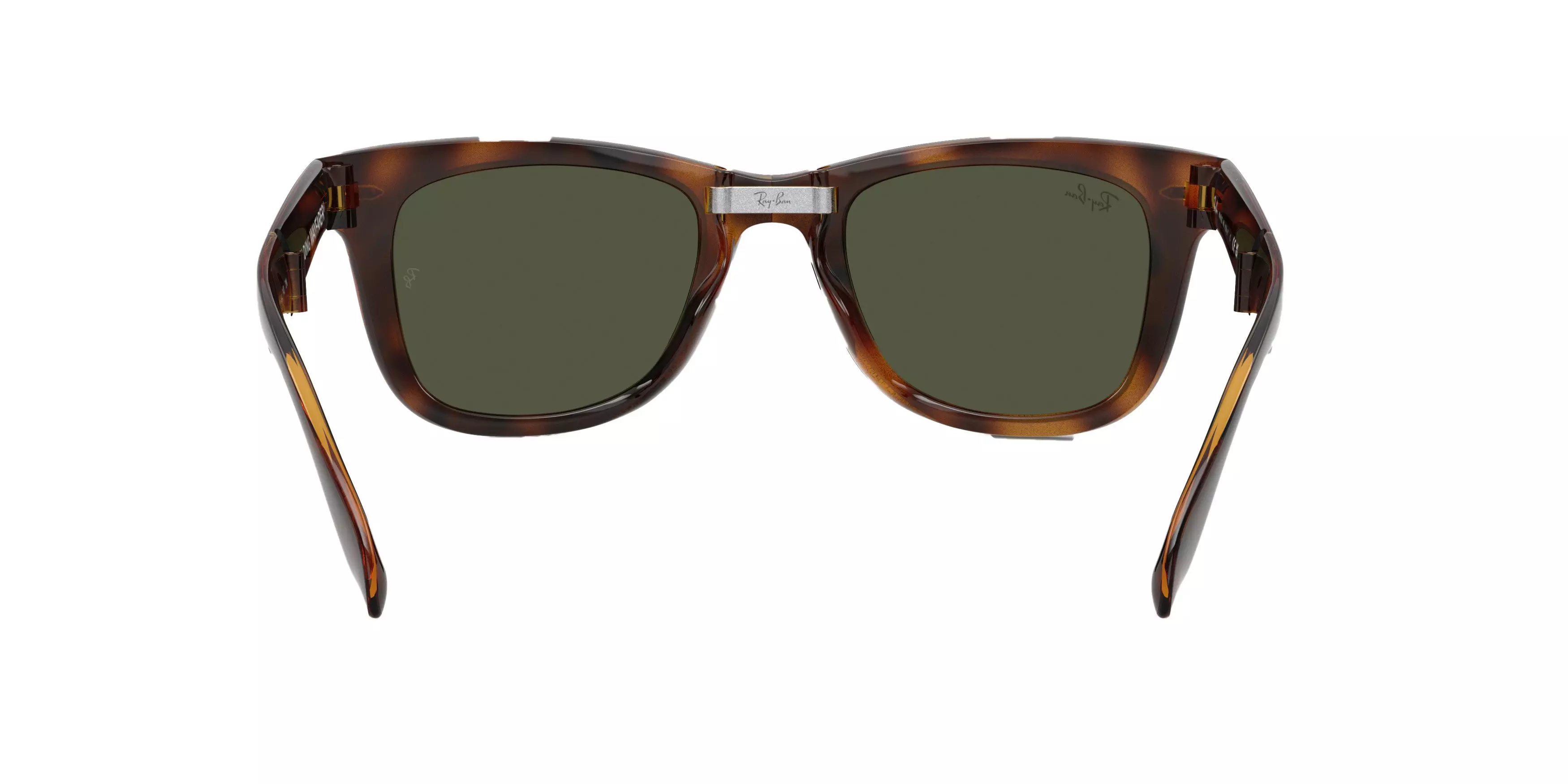 Ray-Ban Wayfarer Folding Classic Green Sunglasses - Havana - BROWN/GREEN